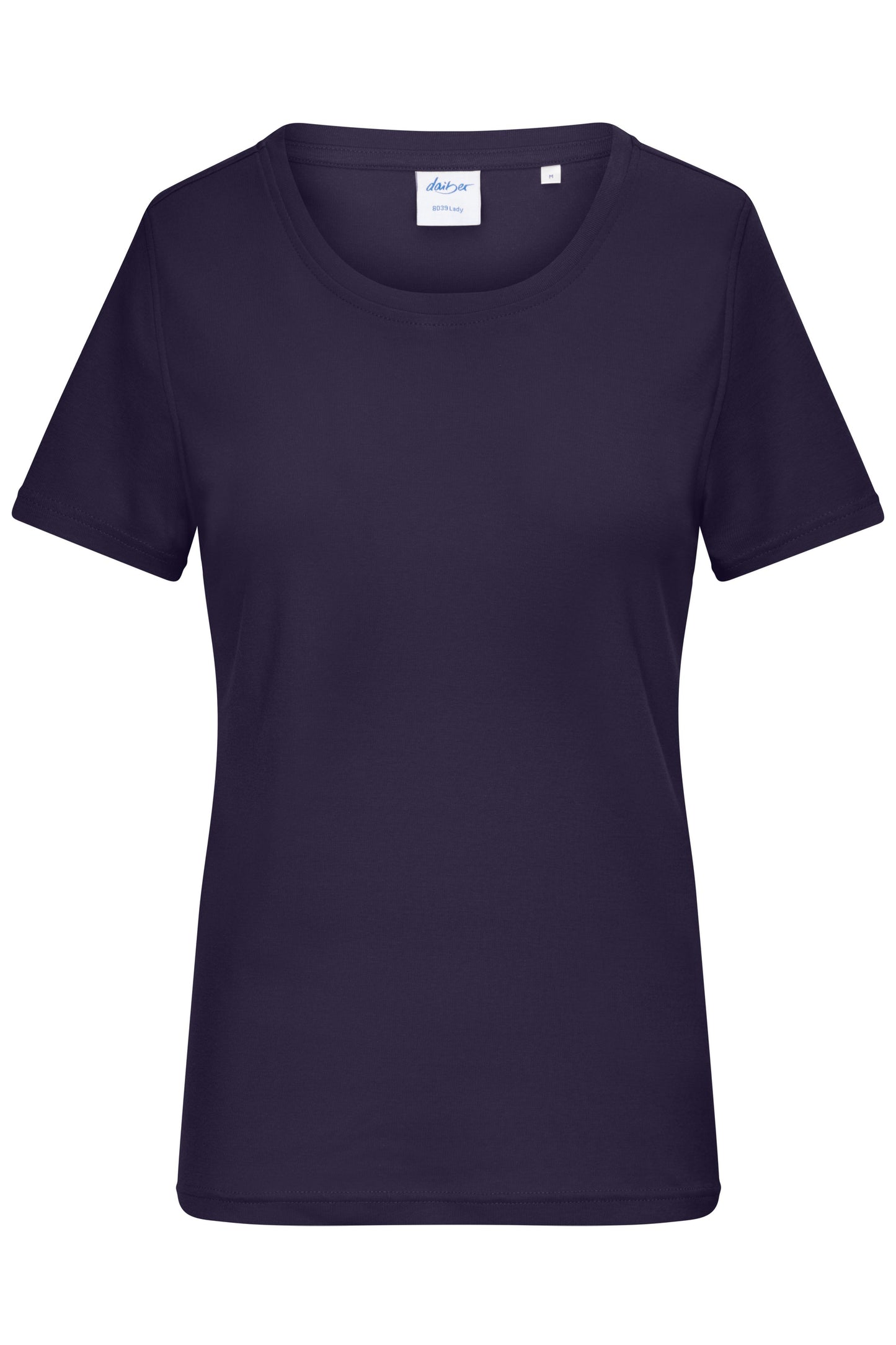 8039 - Ladies' T-Shirt 1:1 Rib in deep-purple Größe XS von Daiber