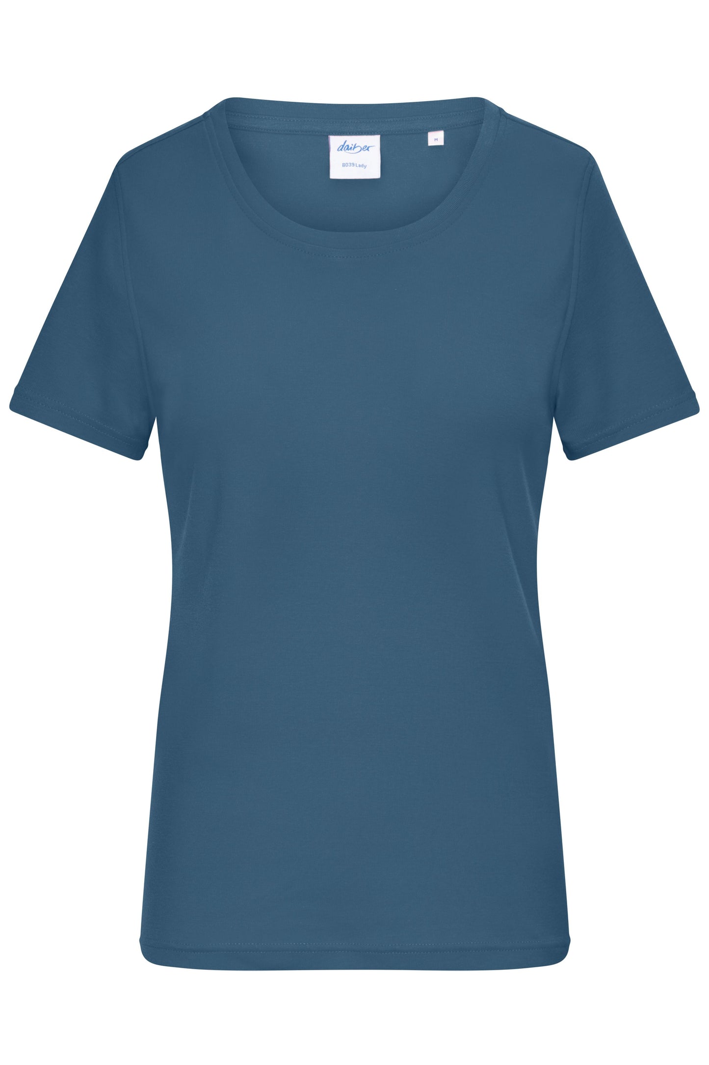 8039 - Ladies' T-Shirt 1:1 Rib in dusty-blue Größe XS von Daiber