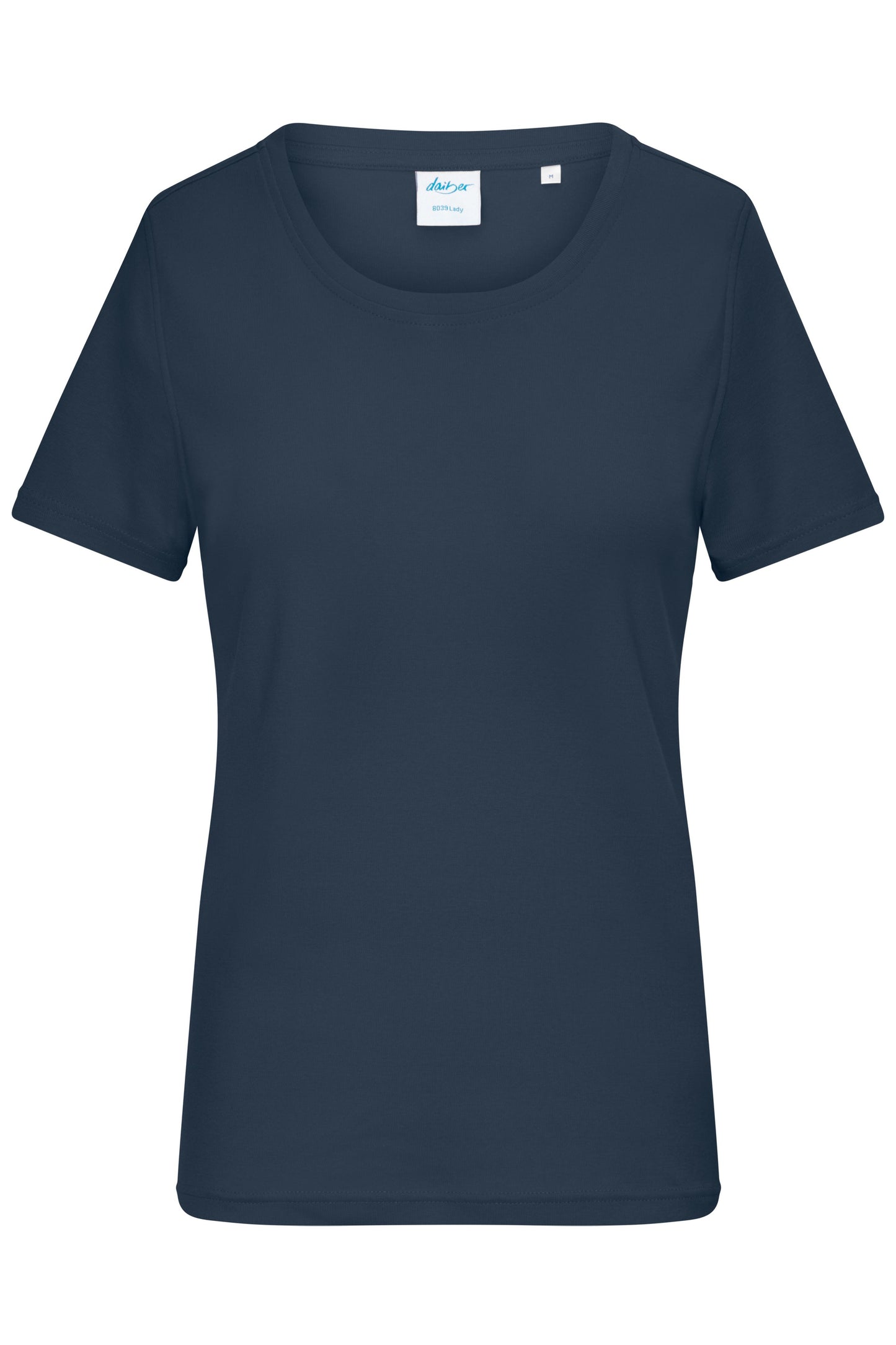8039 - Ladies' T-Shirt 1:1 Rib in navy Größe XS von Daiber