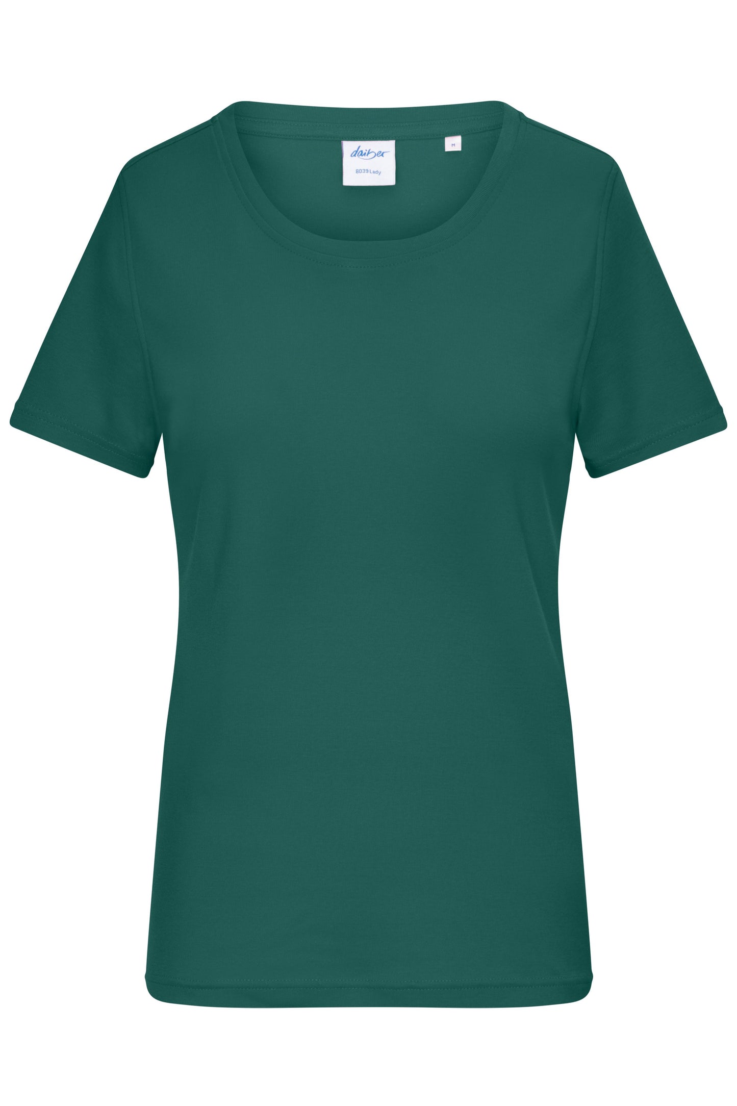 8039 - Ladies' T-Shirt 1:1 Rib in smoky-green Größe XS von Daiber