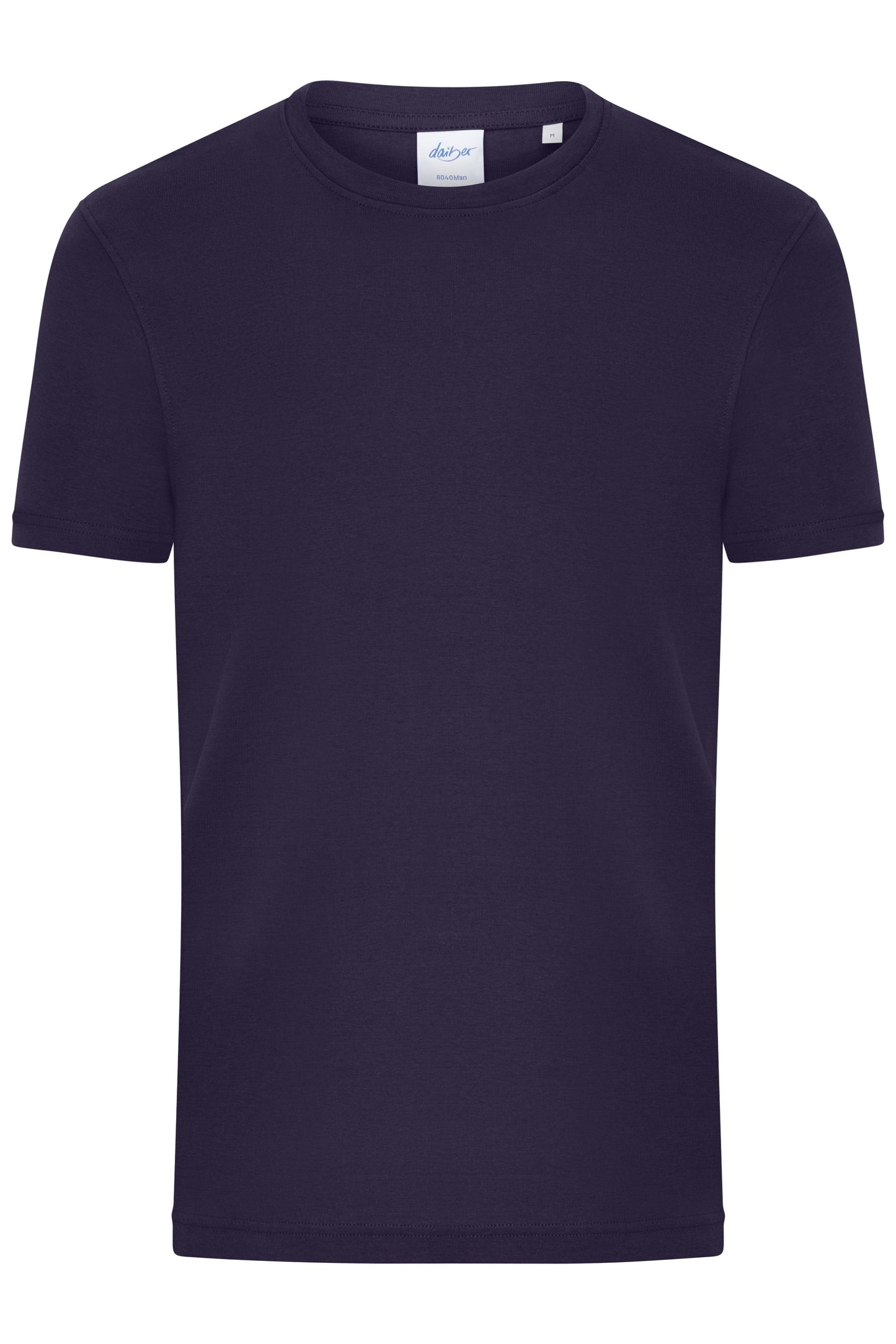 8040 - Men's T-Shirt 1:1 Rib in deep-purple Größe S von Daiber