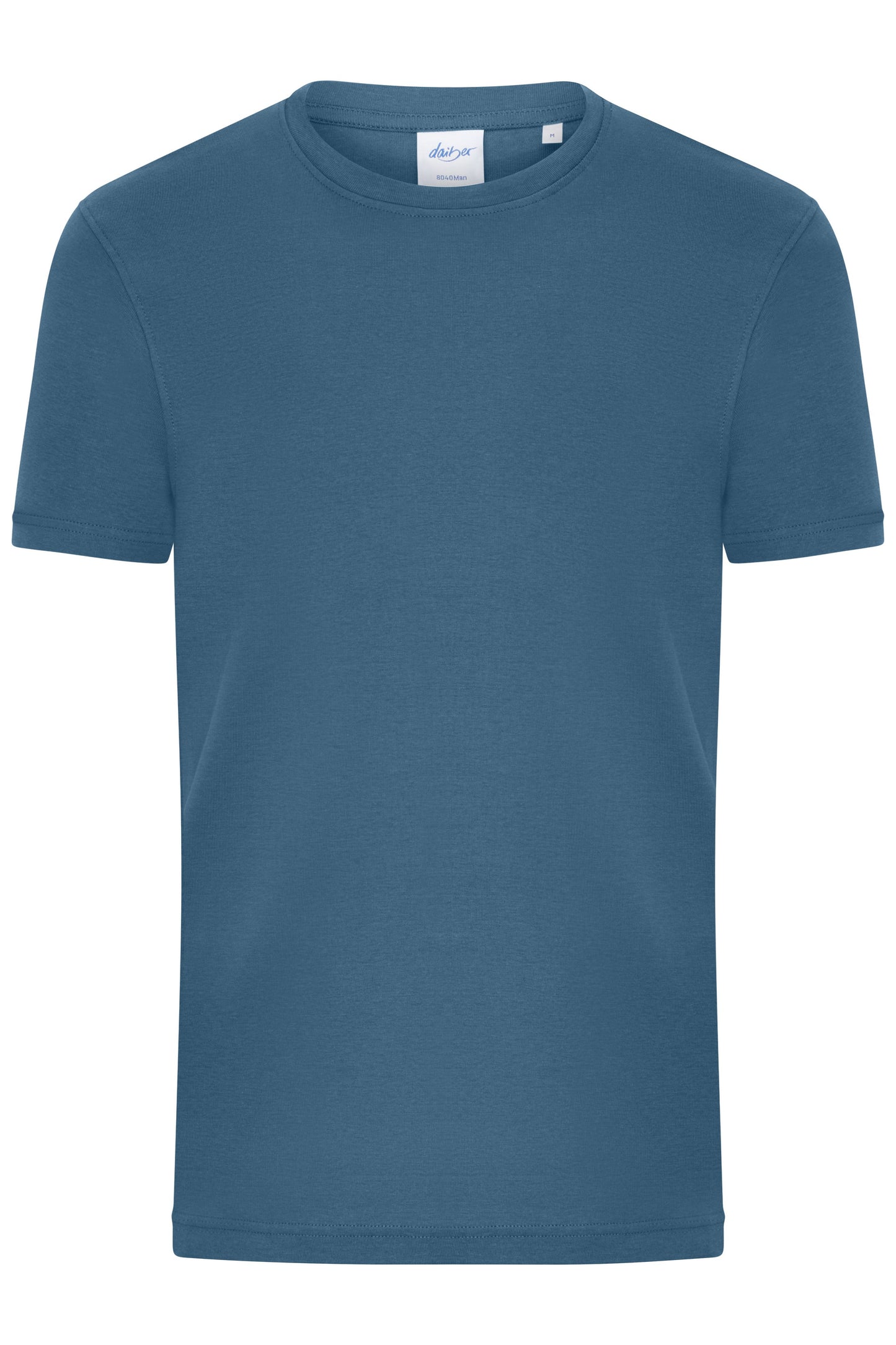 8040 - Men's T-Shirt 1:1 Rib in dusty-blue Größe S von Daiber