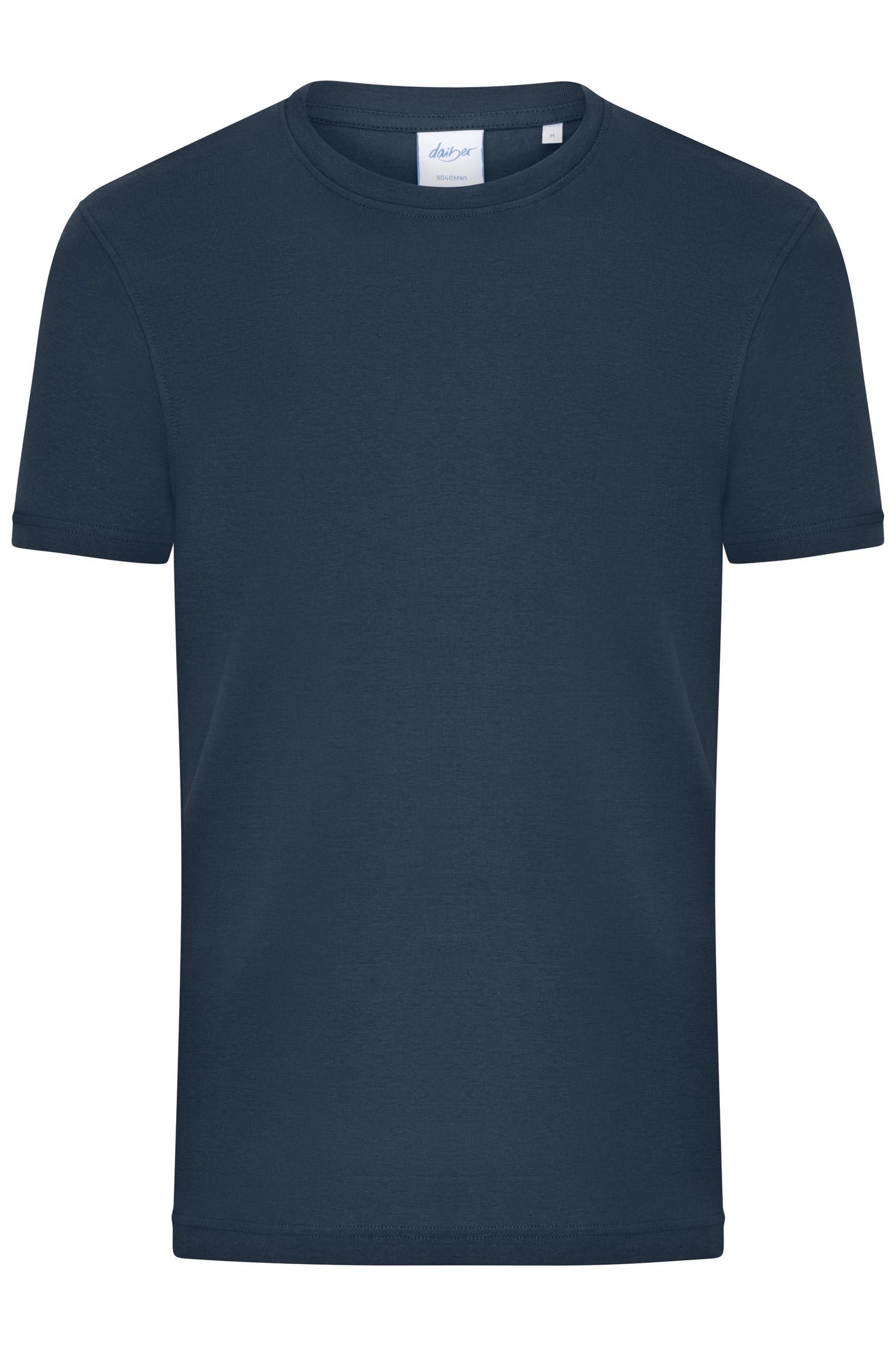 8040 - Men's T-Shirt 1:1 Rib in navy Größe S von Daiber