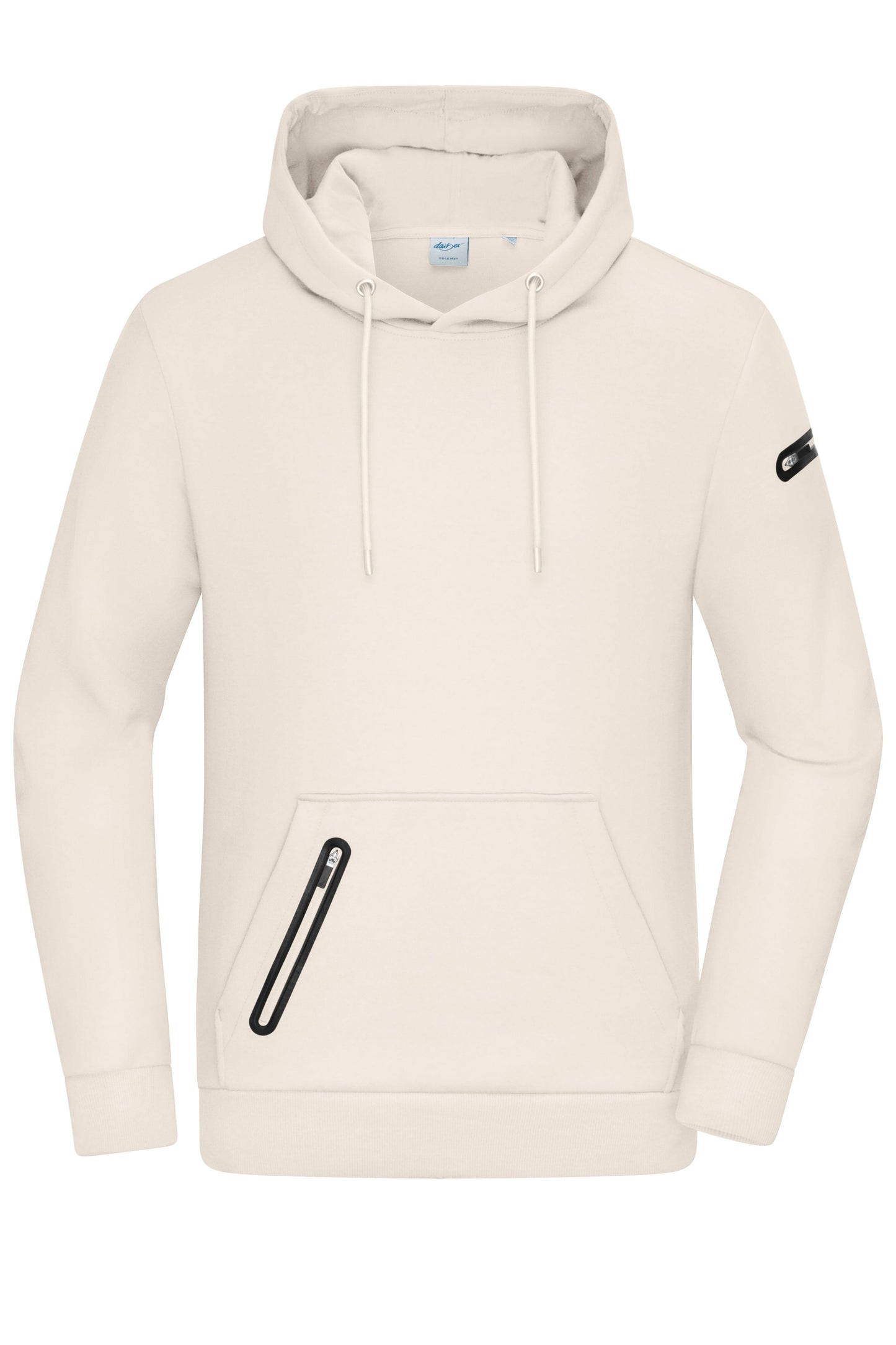 8046 - Men's Hoody Interlock in sandstone Größe S von Daiber