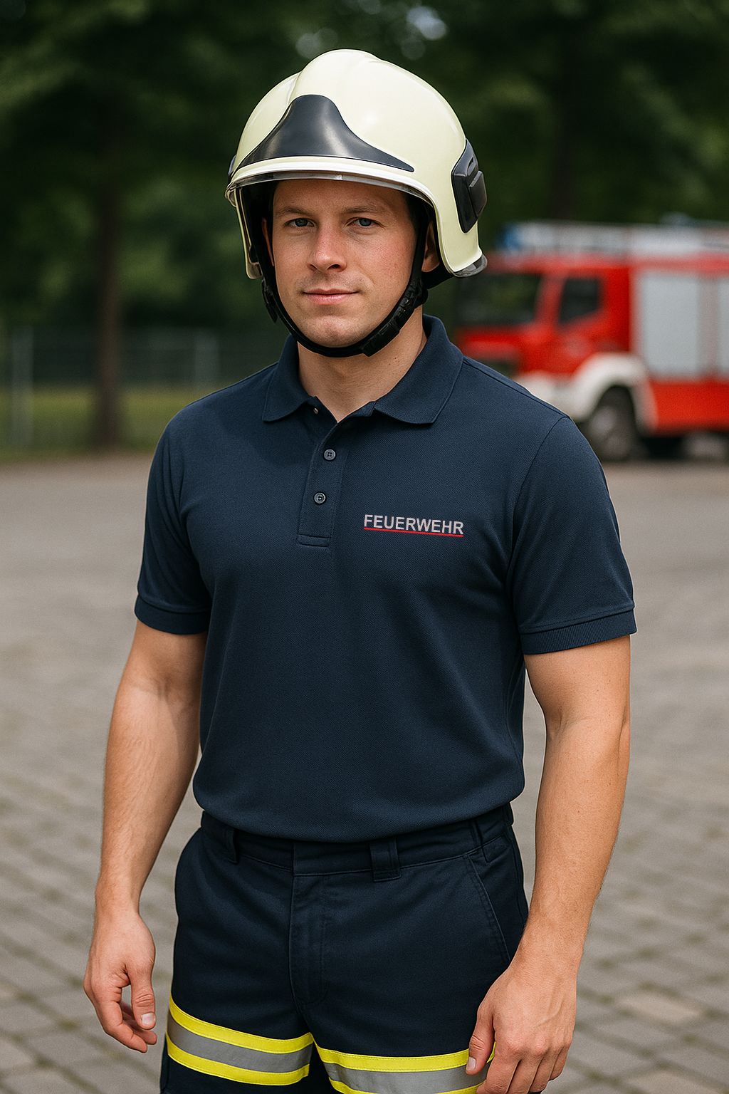 Feuerwehr Poloshirt mit Feuerwehr Signet