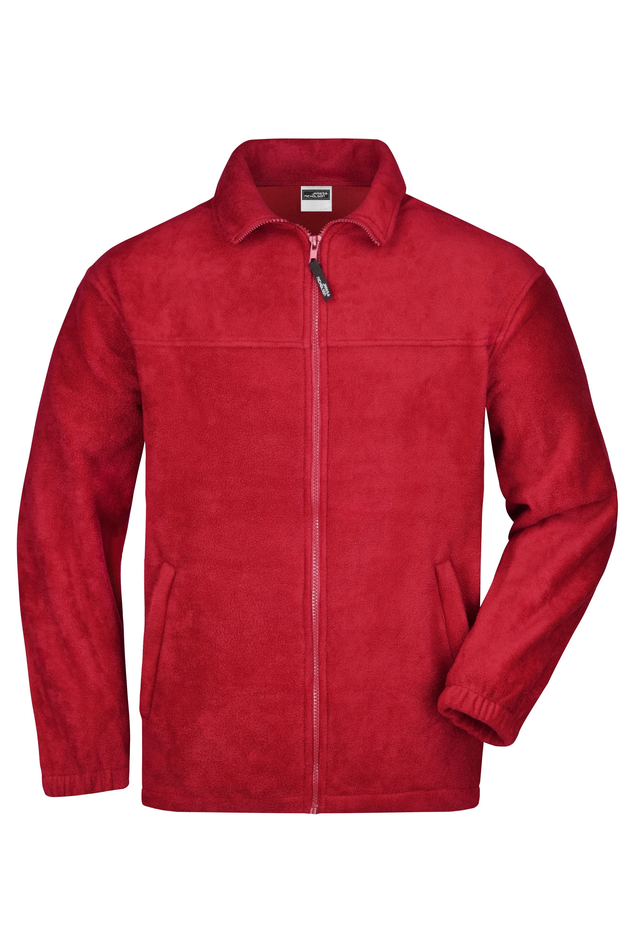 JN044 - Full-Zip Fleece in red Größe S von Daiber