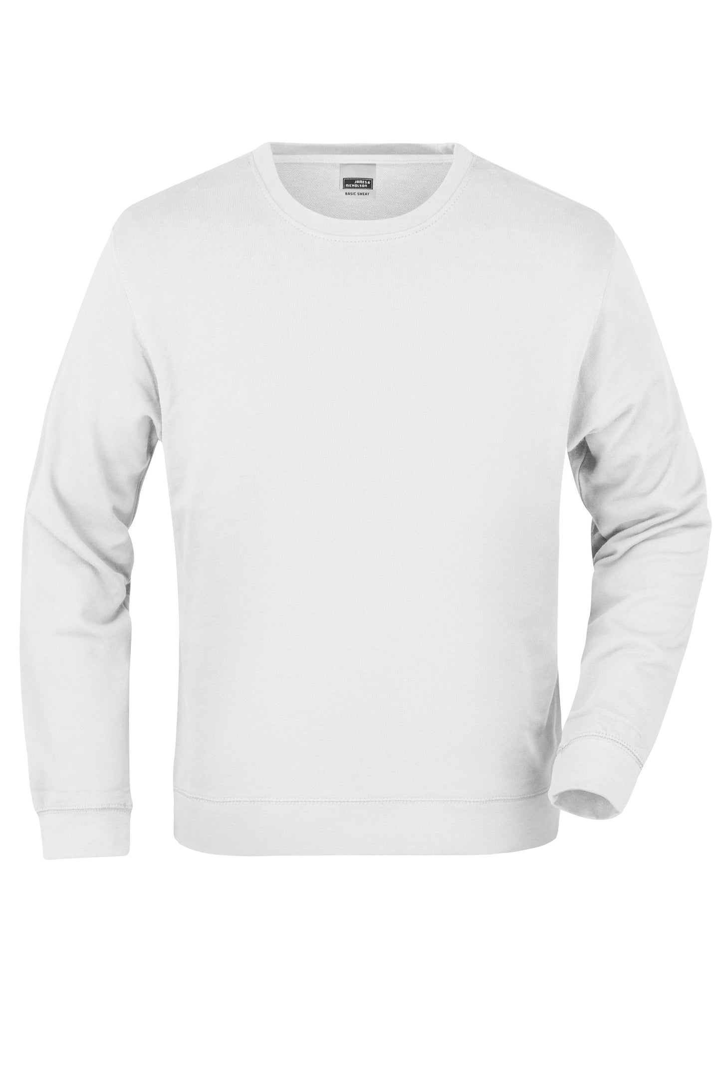 JN057 - Basic Sweat in white Größe S von Daiber