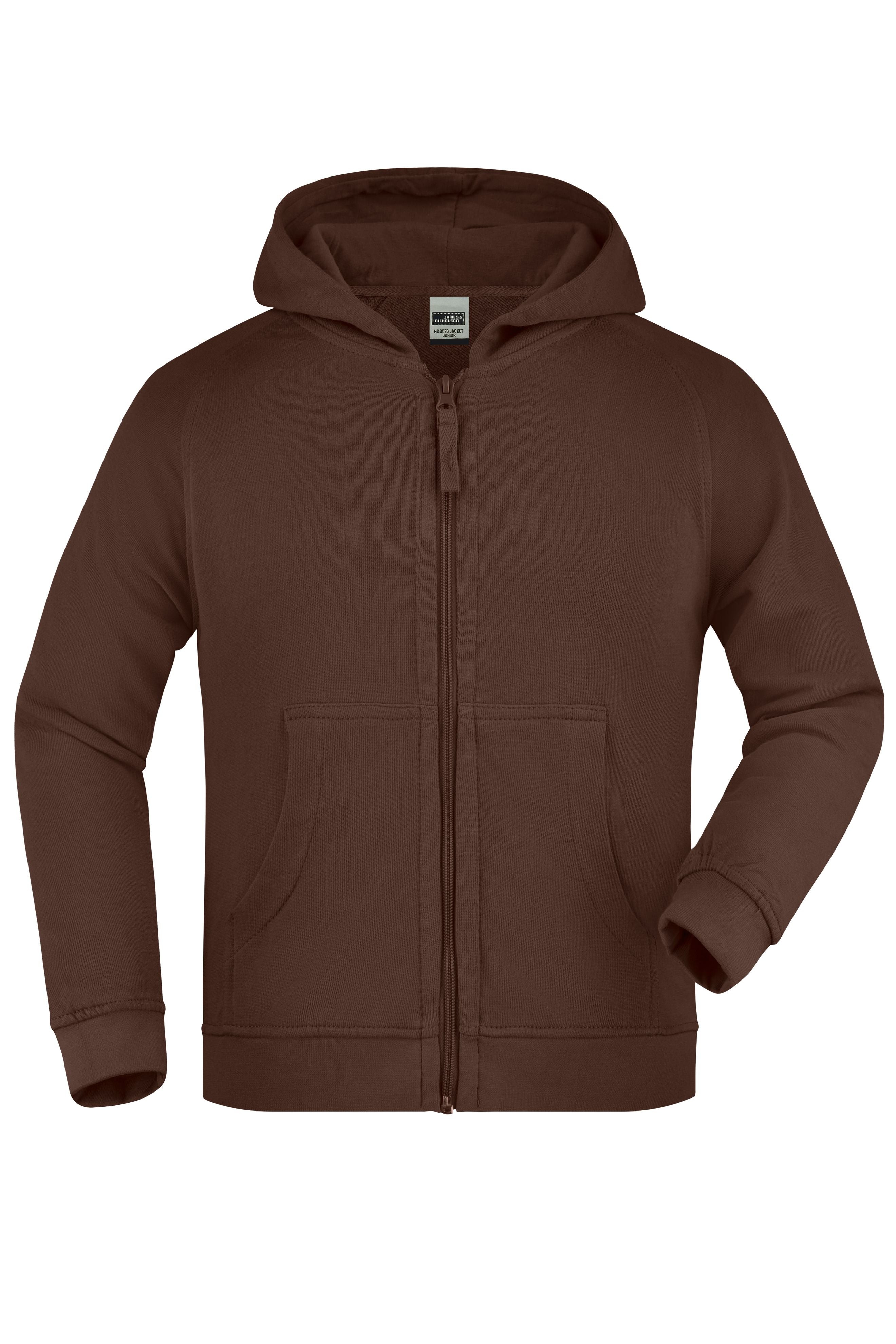 JN059K - Hooded Jacket Junior in brown Größe XS von Daiber