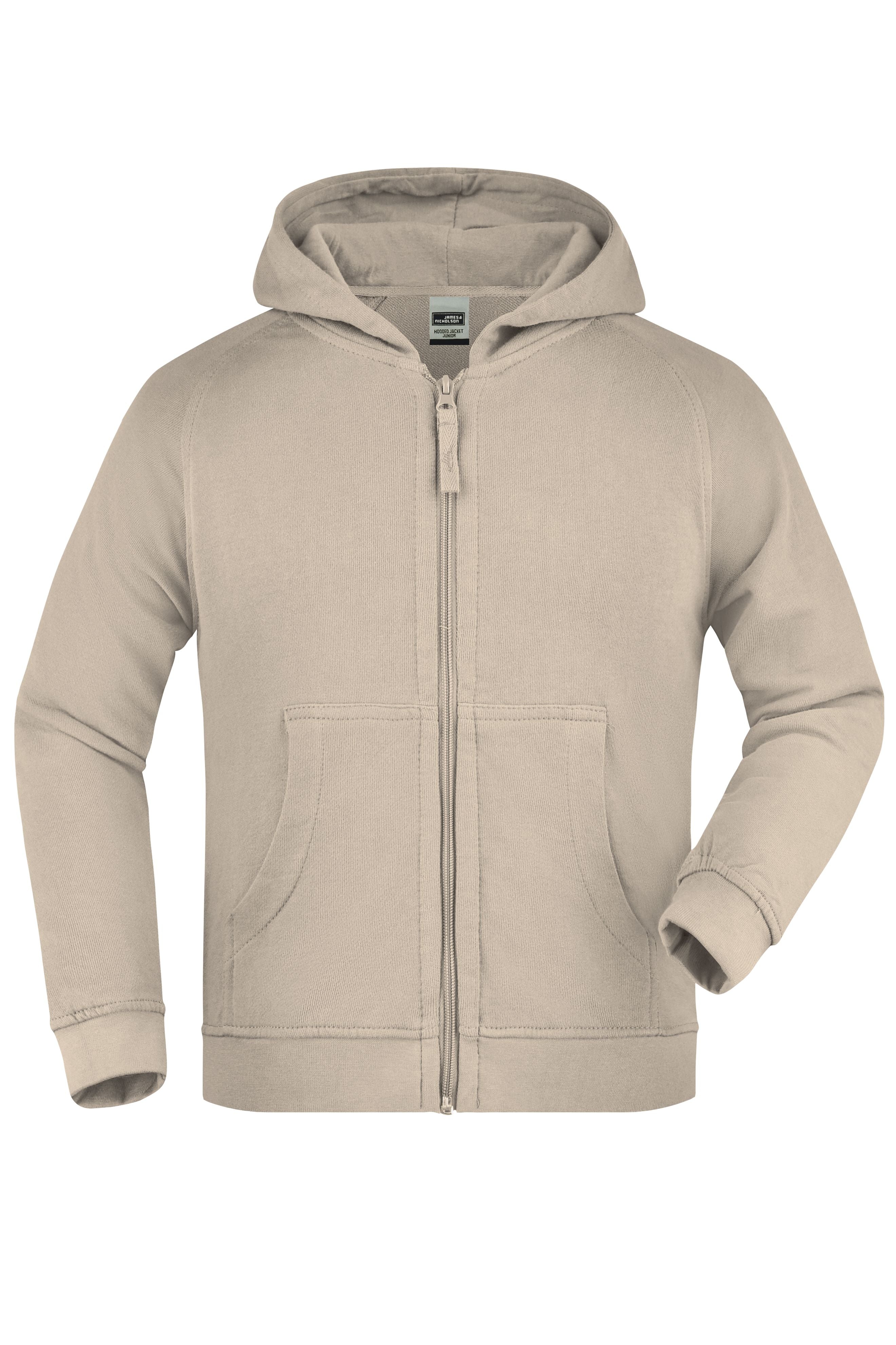 JN059K - Hooded Jacket Junior in stone Größe XS von Daiber
