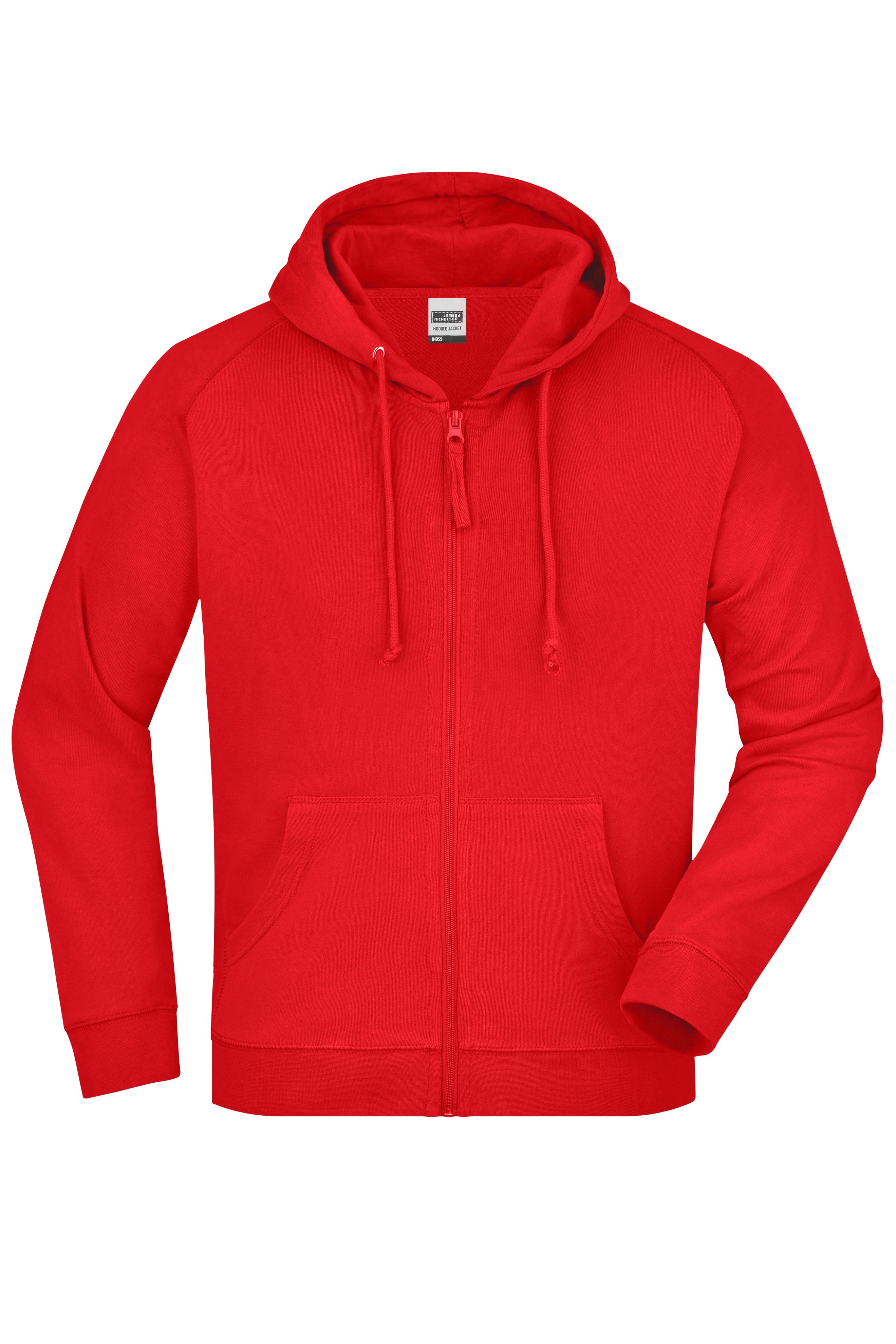 JN059 - Hooded Jacket in red Größe S von Daiber