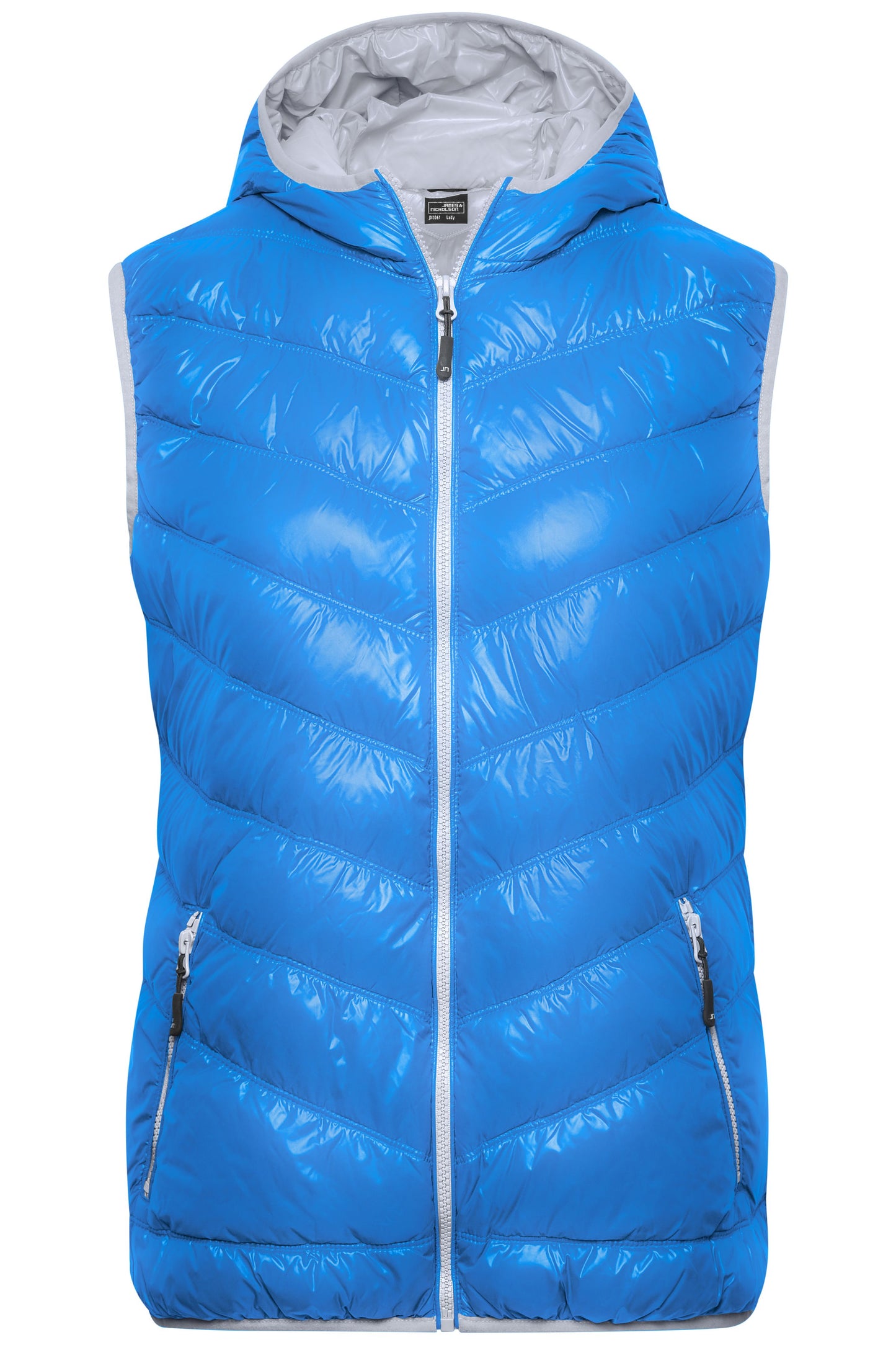 JN1061 - Ladies' Down Vest in blue/silver Größe S von Daiber