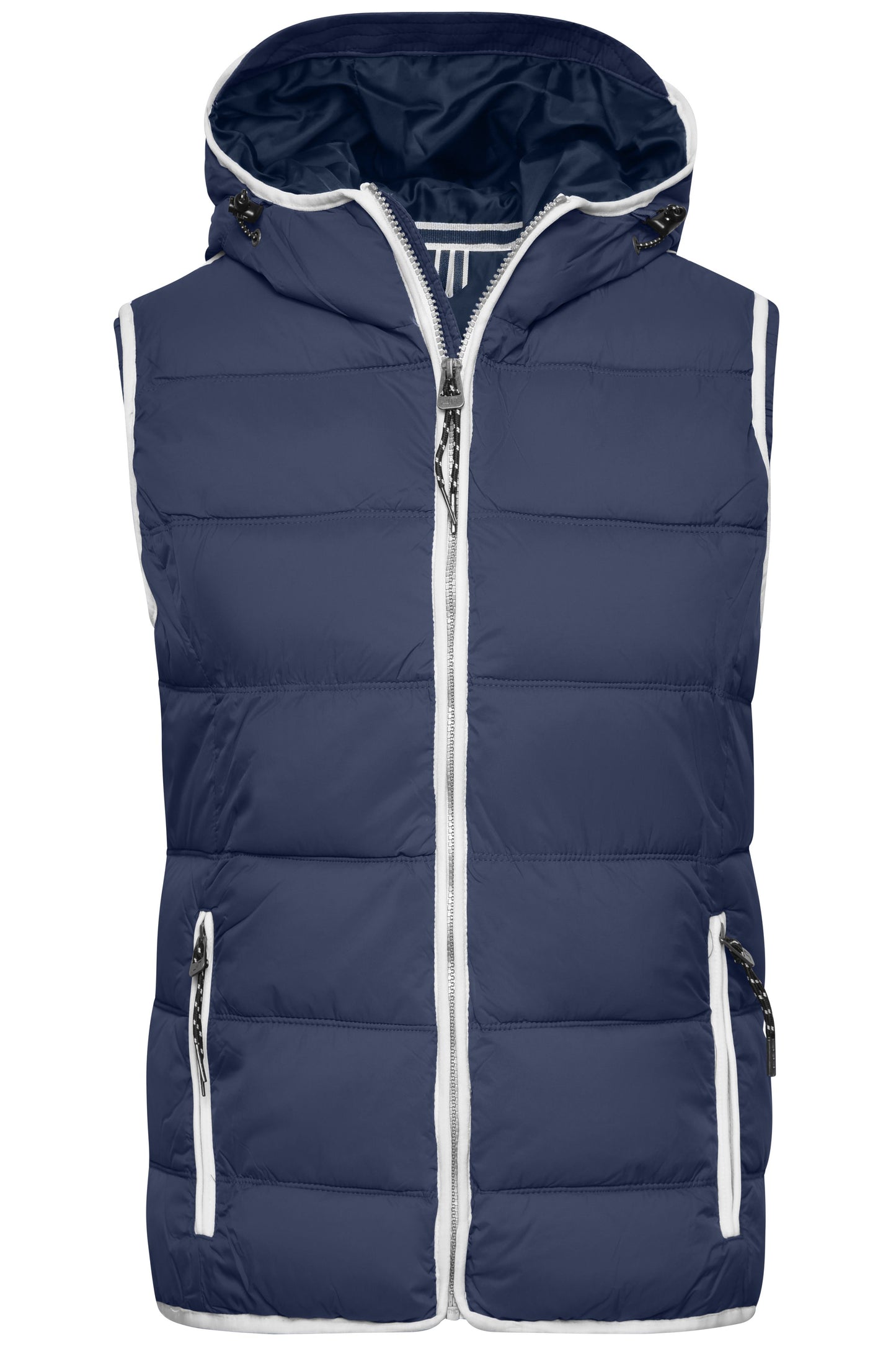 JN1075 - Ladies' Maritime Vest in navy/white Größe S von Daiber