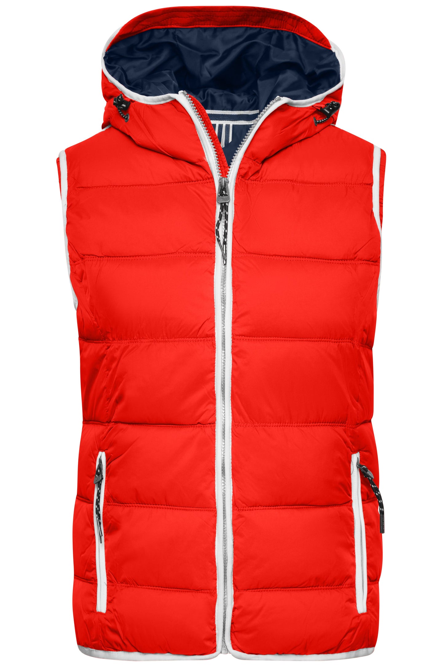 JN1075 - Ladies' Maritime Vest in red/white Größe S von Daiber
