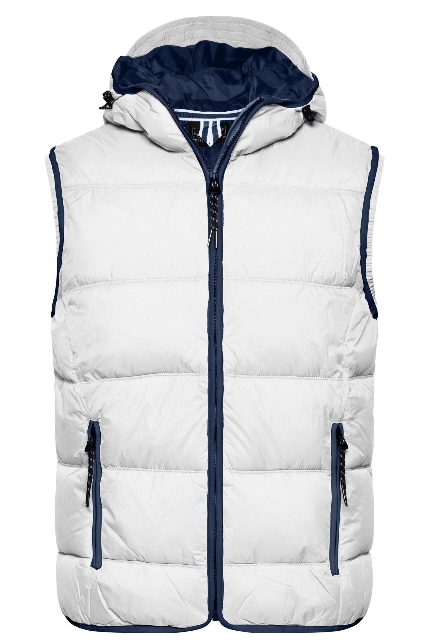 JN1076 - Men's Maritime Vest in white/navy Größe S von Daiber