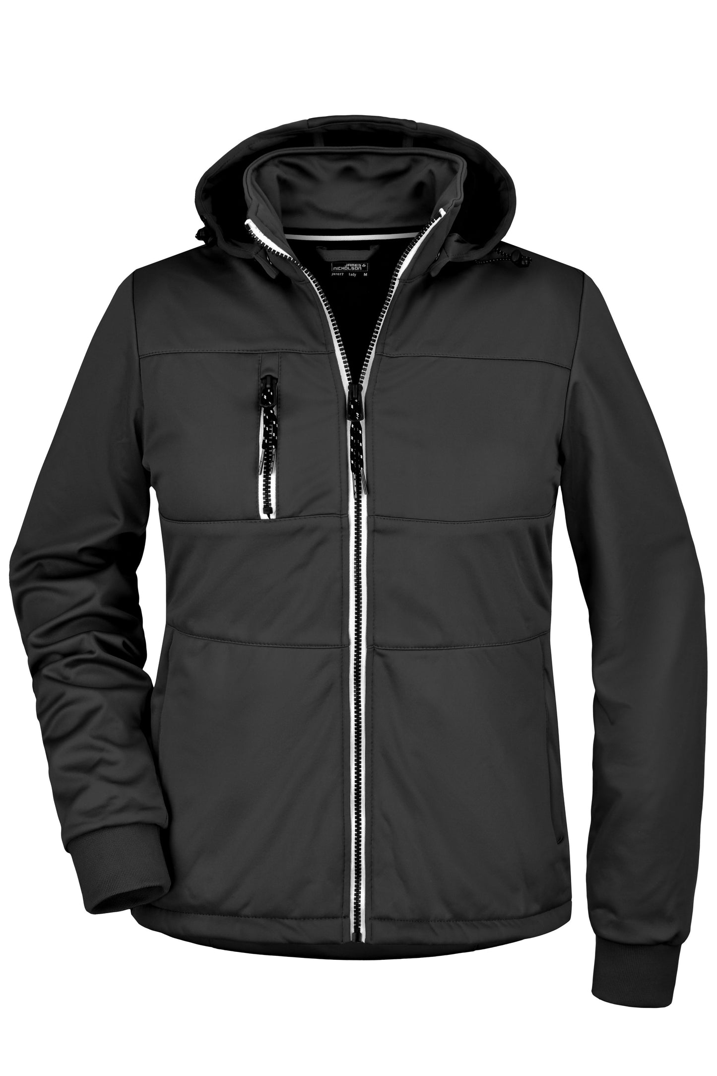 JN1077 - Ladies' Maritime Jacket in black/black/white Größe S von Daiber