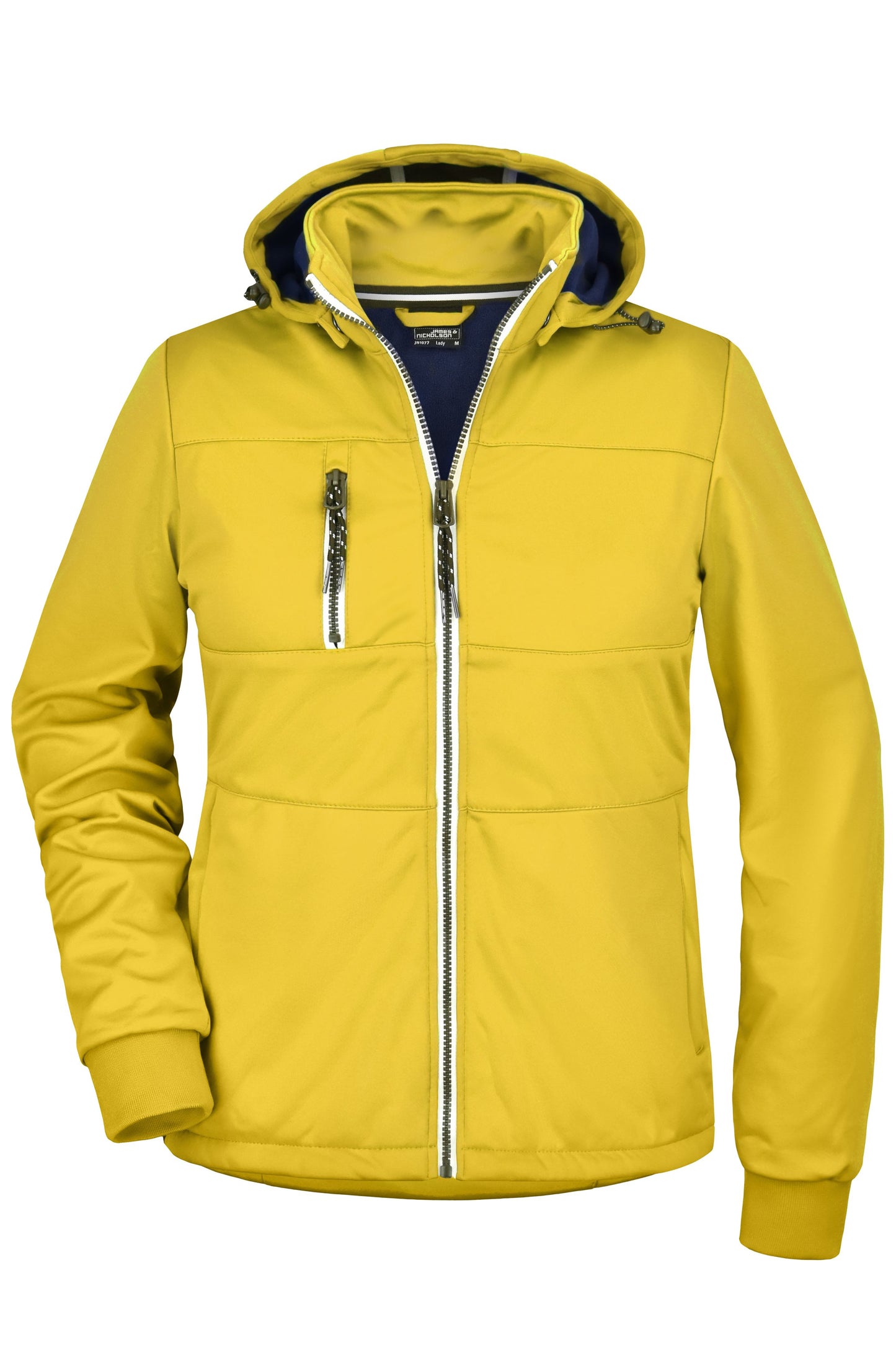 JN1077 - Ladies' Maritime Jacket in sun-yellow/navy/white Größe S von Daiber