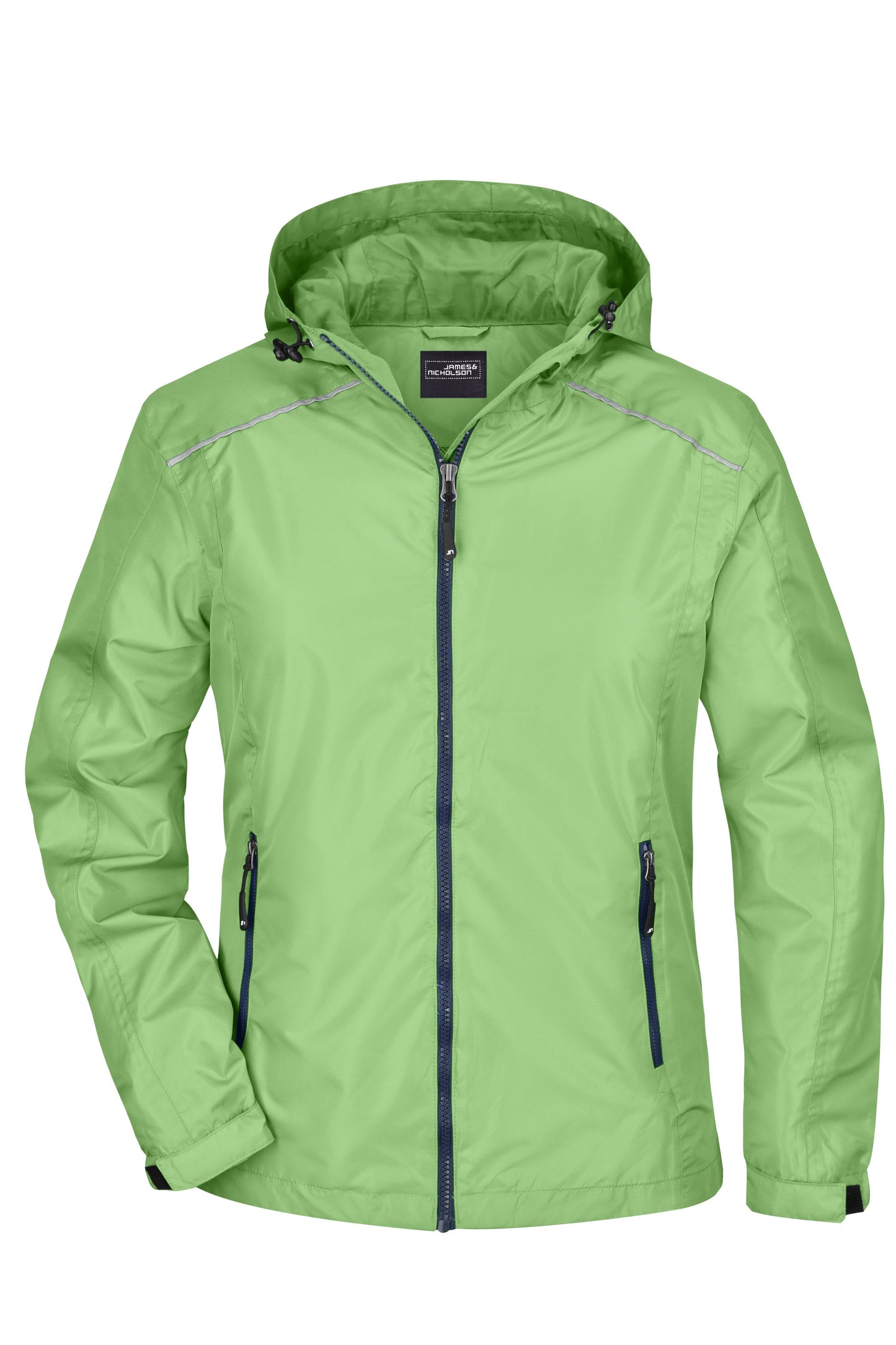 JN1117 - Ladies' Rain Jacket in spring-green/navy Größe S von Daiber