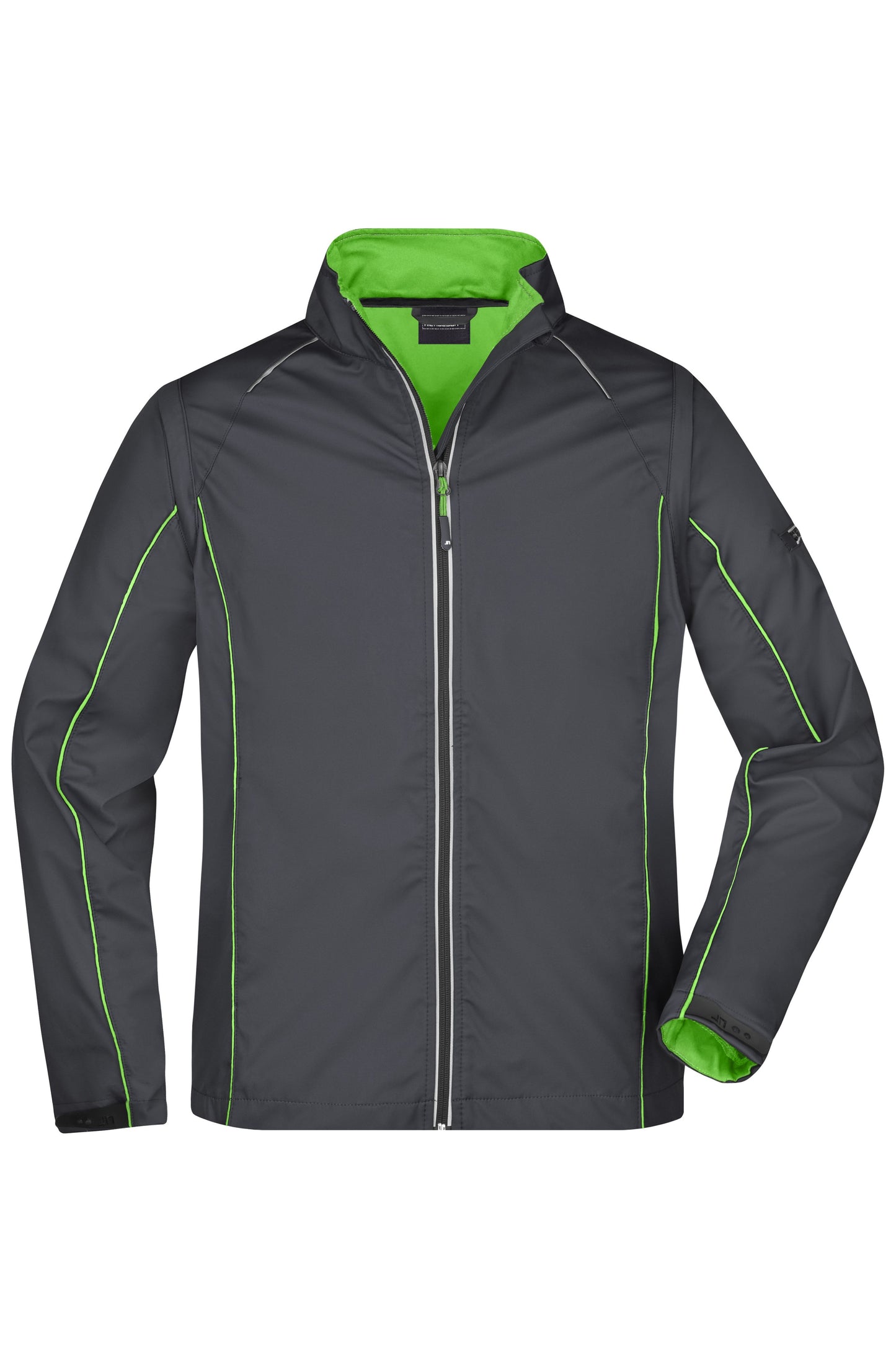 JN1122 - Men's Zip-Off Softshell Jacket in iron-grey/green Größe S von Daiber
