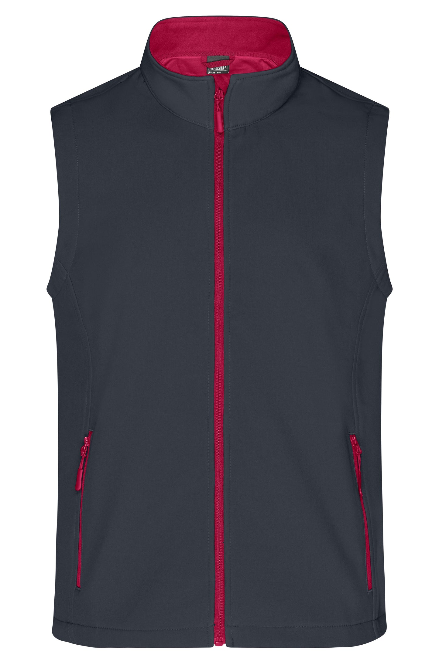 JN1128 - Men's Promo Softshell Vest in iron-grey/red Größe S von Daiber