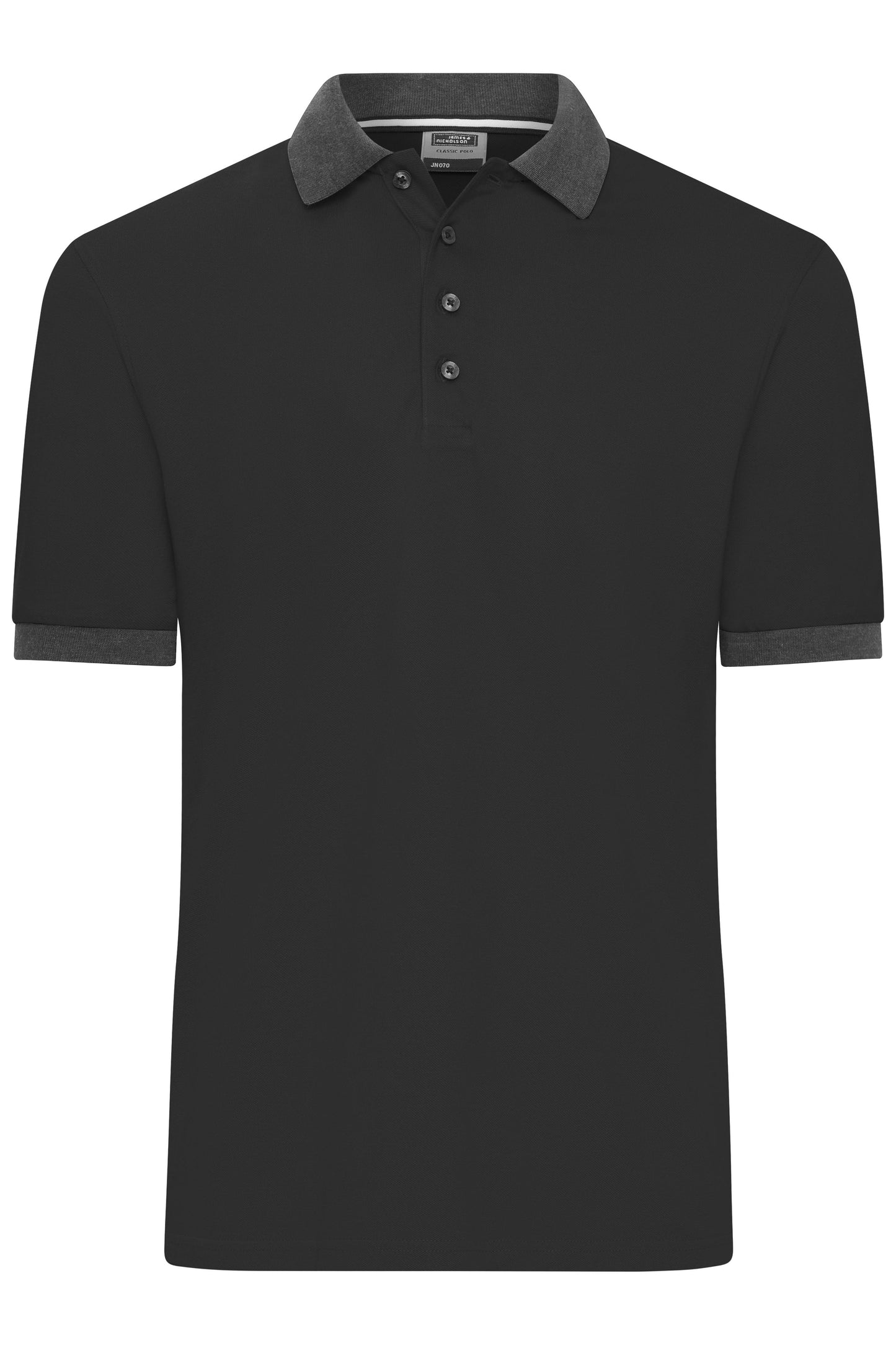 JN1304 - Men's Polo in black/anthracite-melange Größe S von Daiber