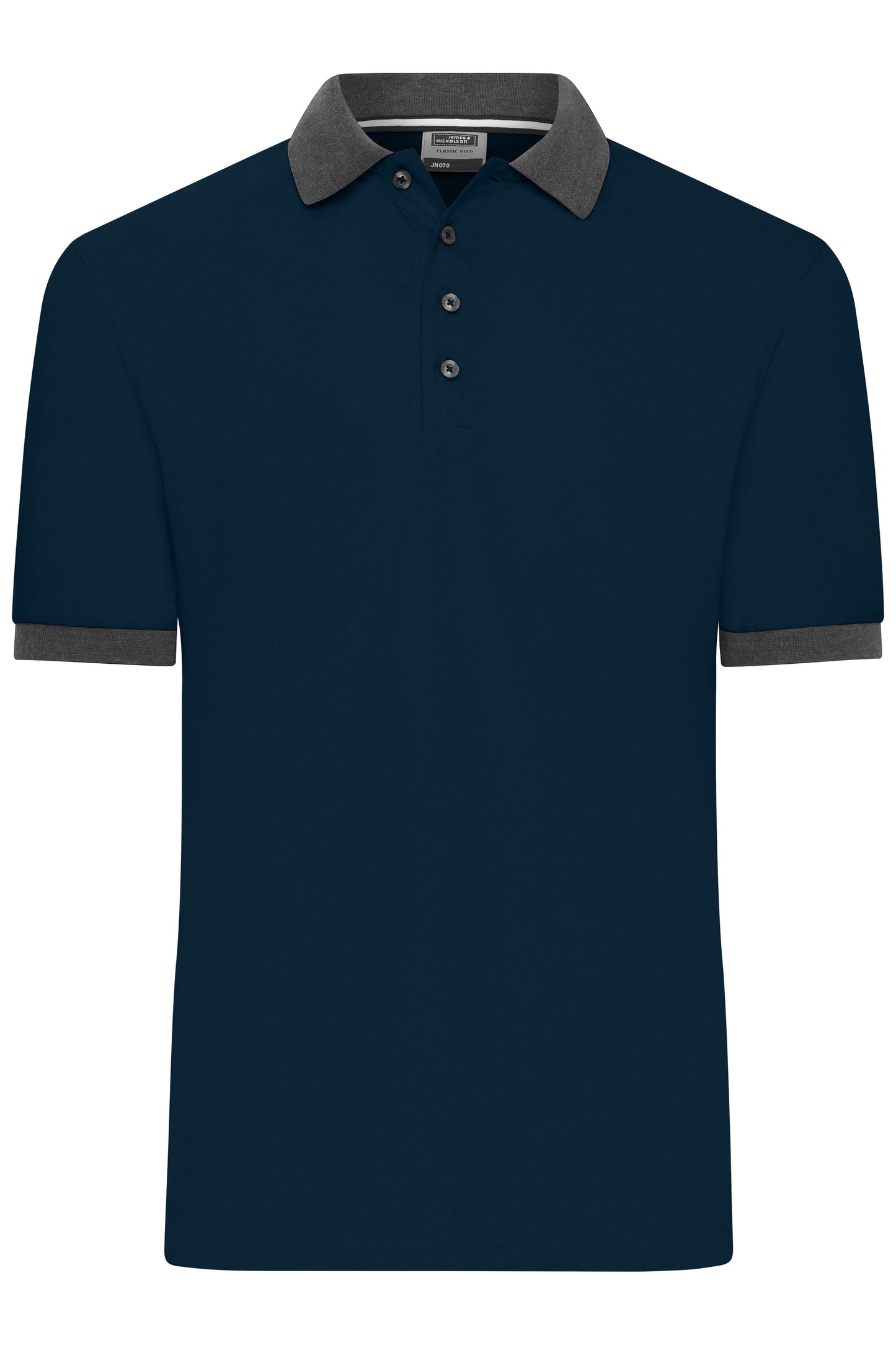 JN1304 - Men's Polo in navy/anthracite-melange Größe S von Daiber