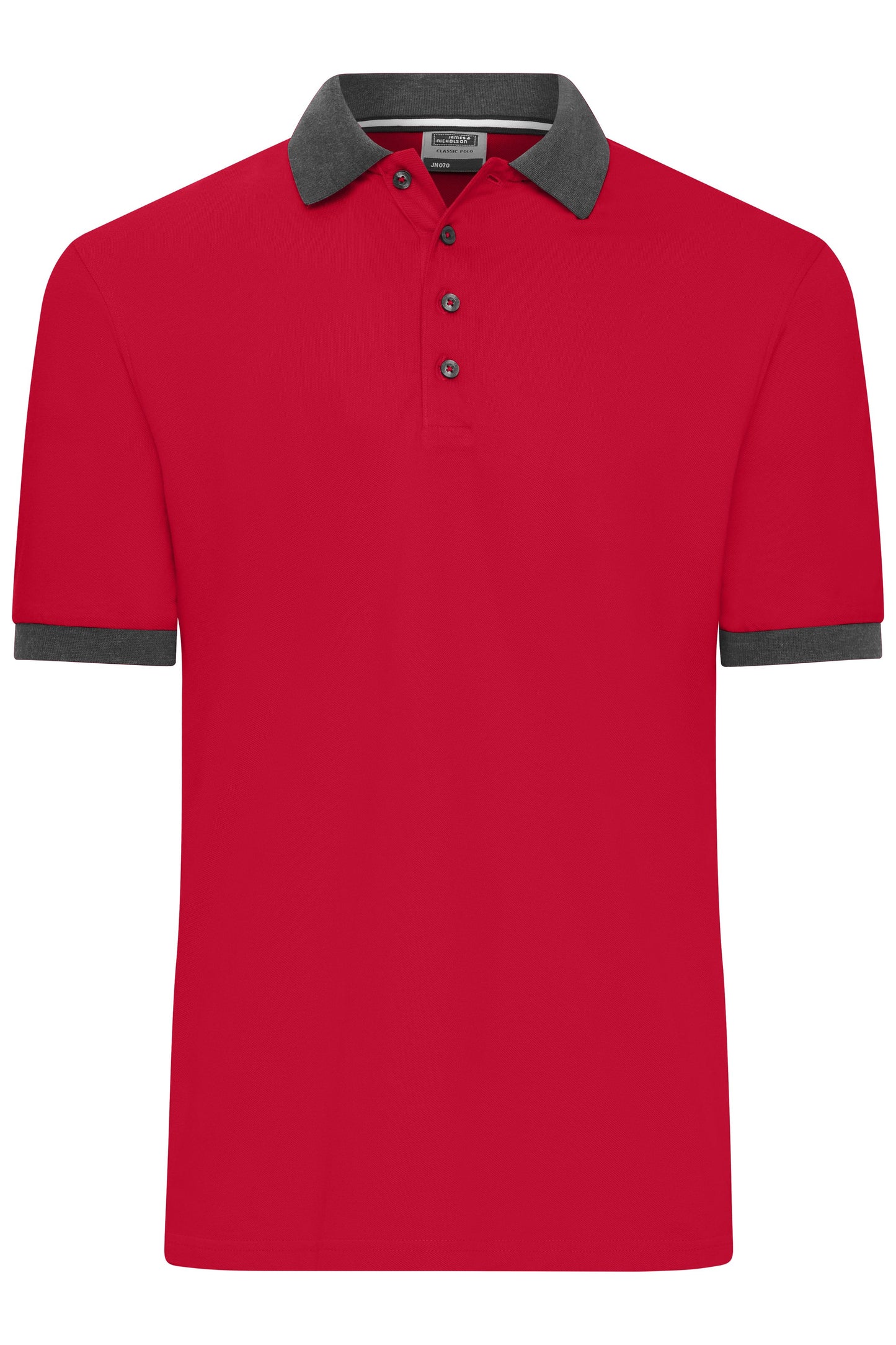 JN1304 - Men's Polo in red/anthracite-melange Größe S von Daiber