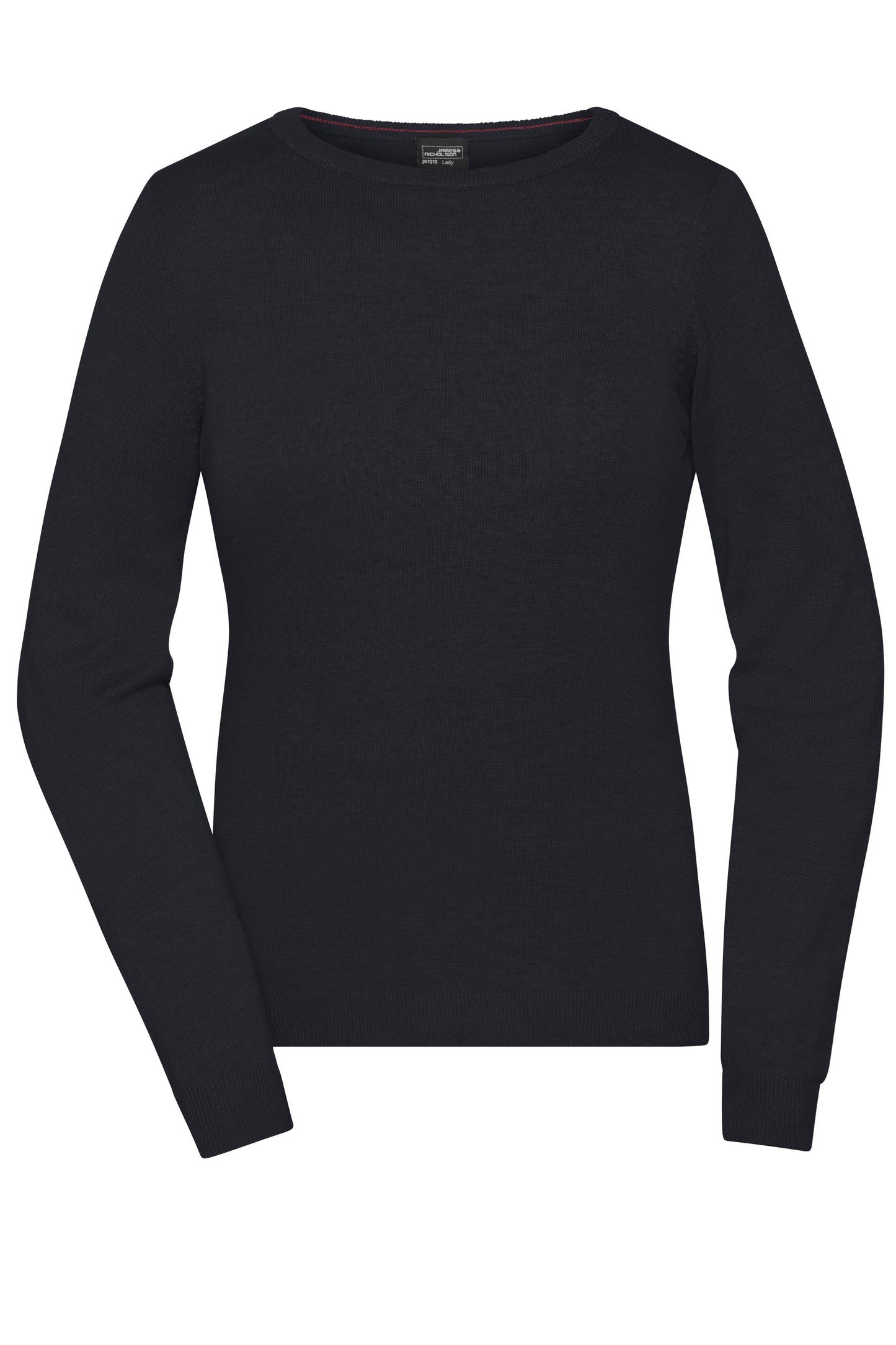 JN1313 - Ladies' Round-Neck Pullover in black Größe XS von Daiber