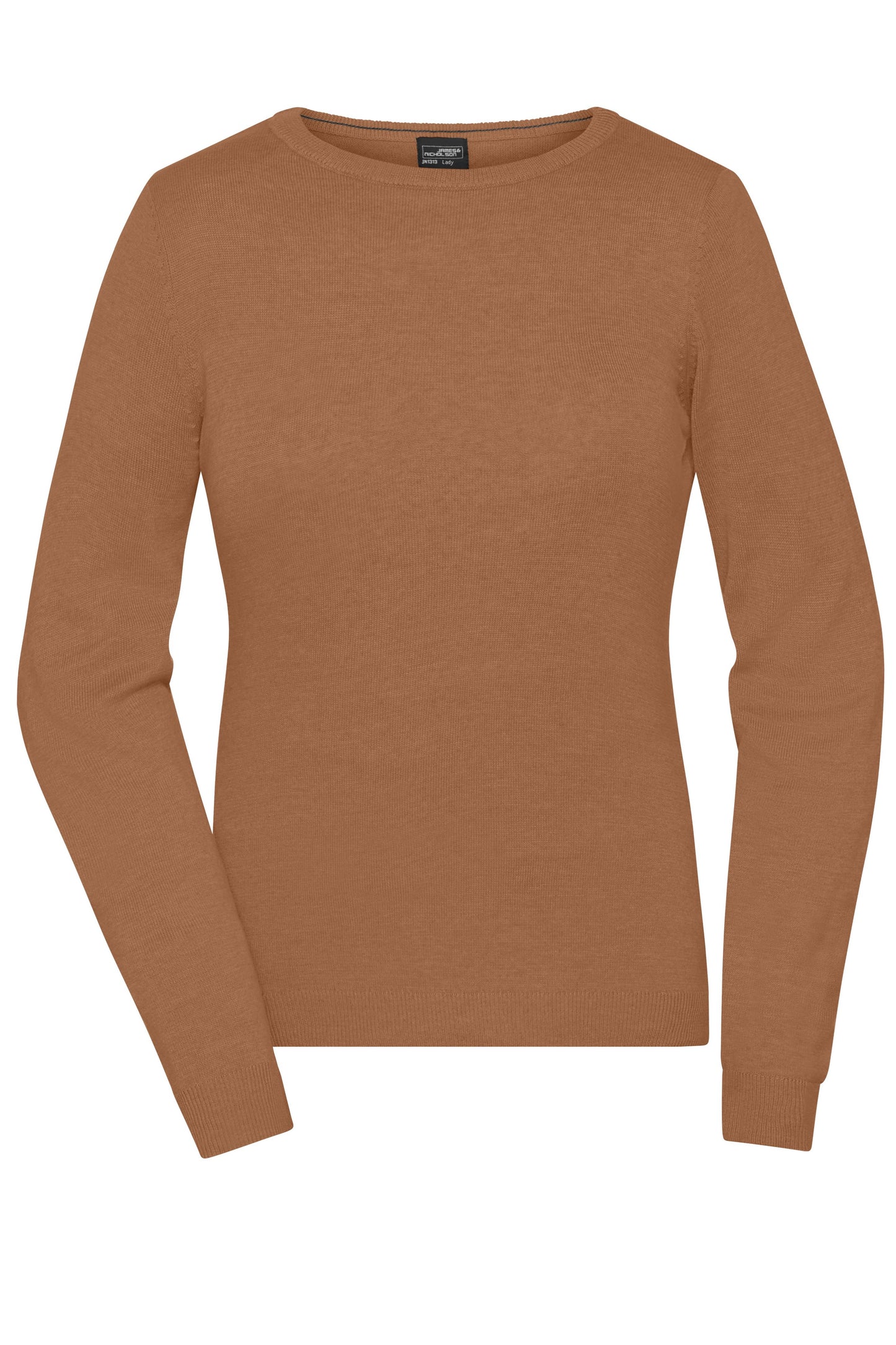 JN1313 - Ladies' Round-Neck Pullover in camel Größe XS von Daiber