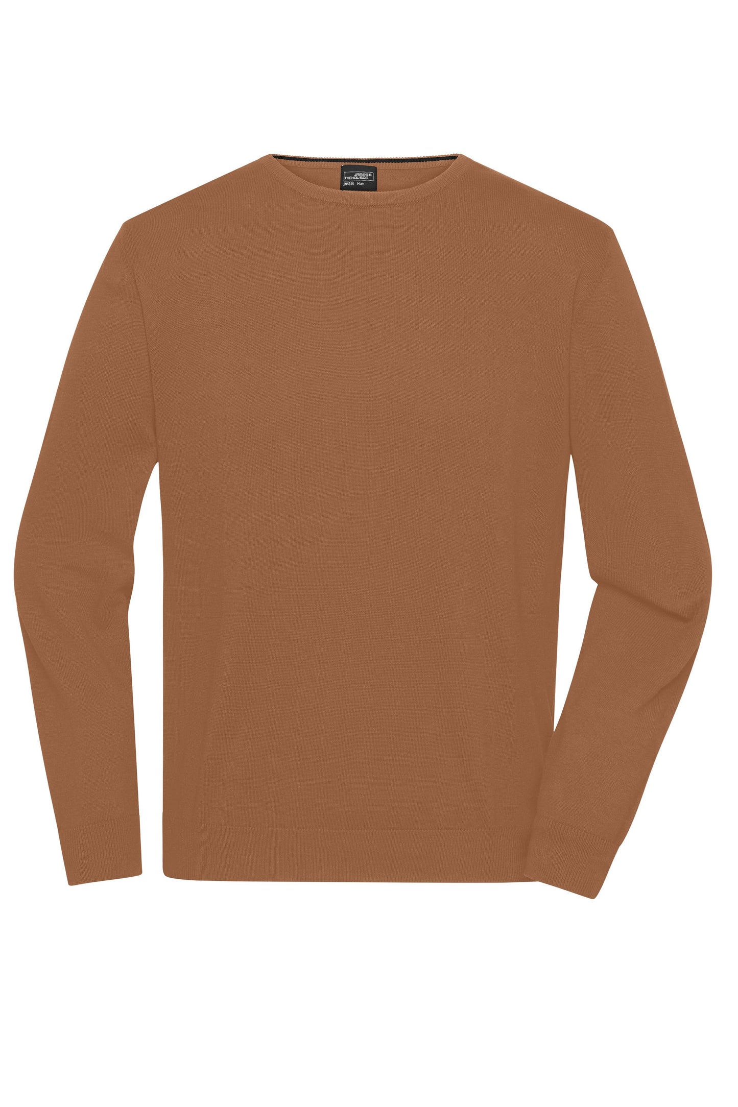 JN1314 - Men's Round-Neck Pullover in camel Größe S von Daiber