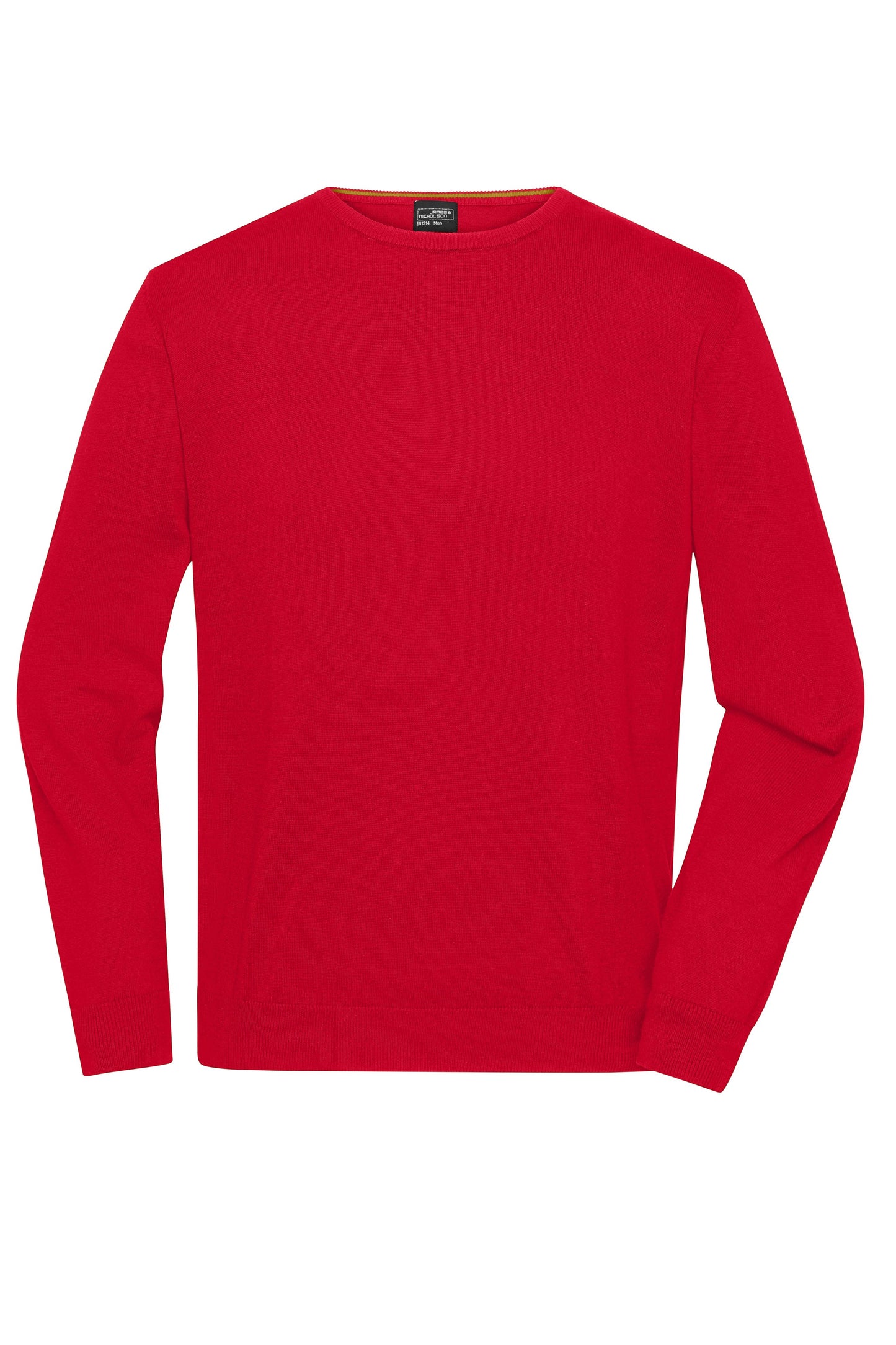 JN1314 - Men's Round-Neck Pullover in red Größe S von Daiber