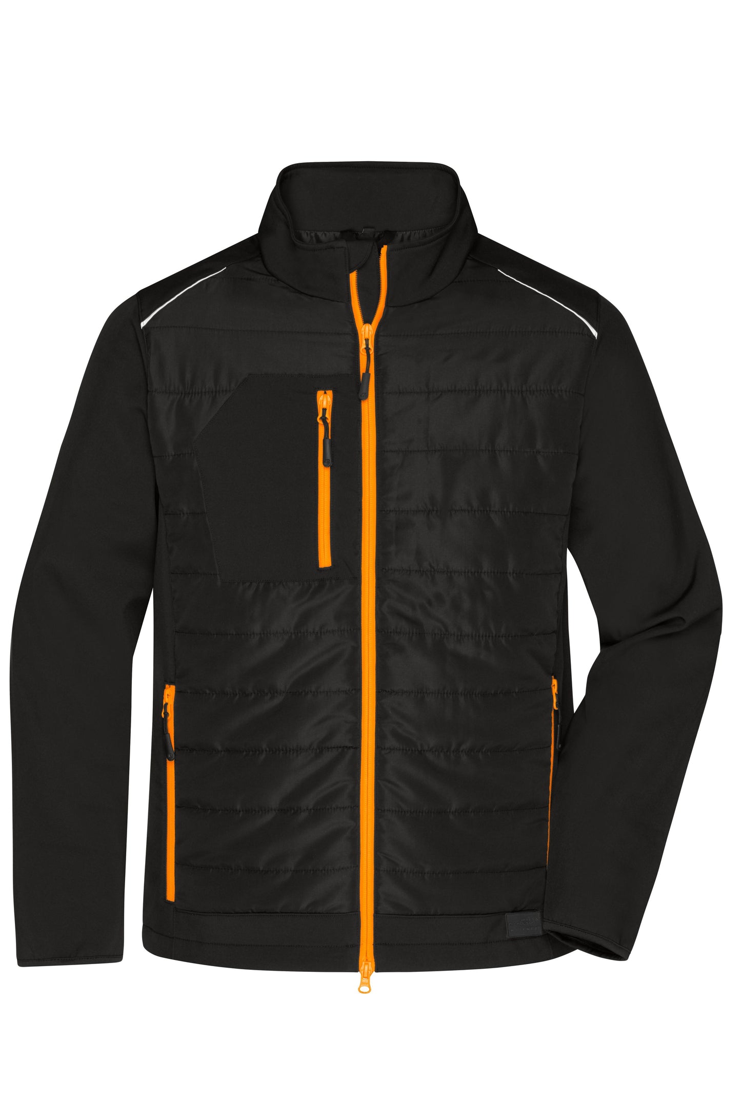 JN1820 - Men's Hybrid Jacket in black/neon-orange Größe XS von Daiber