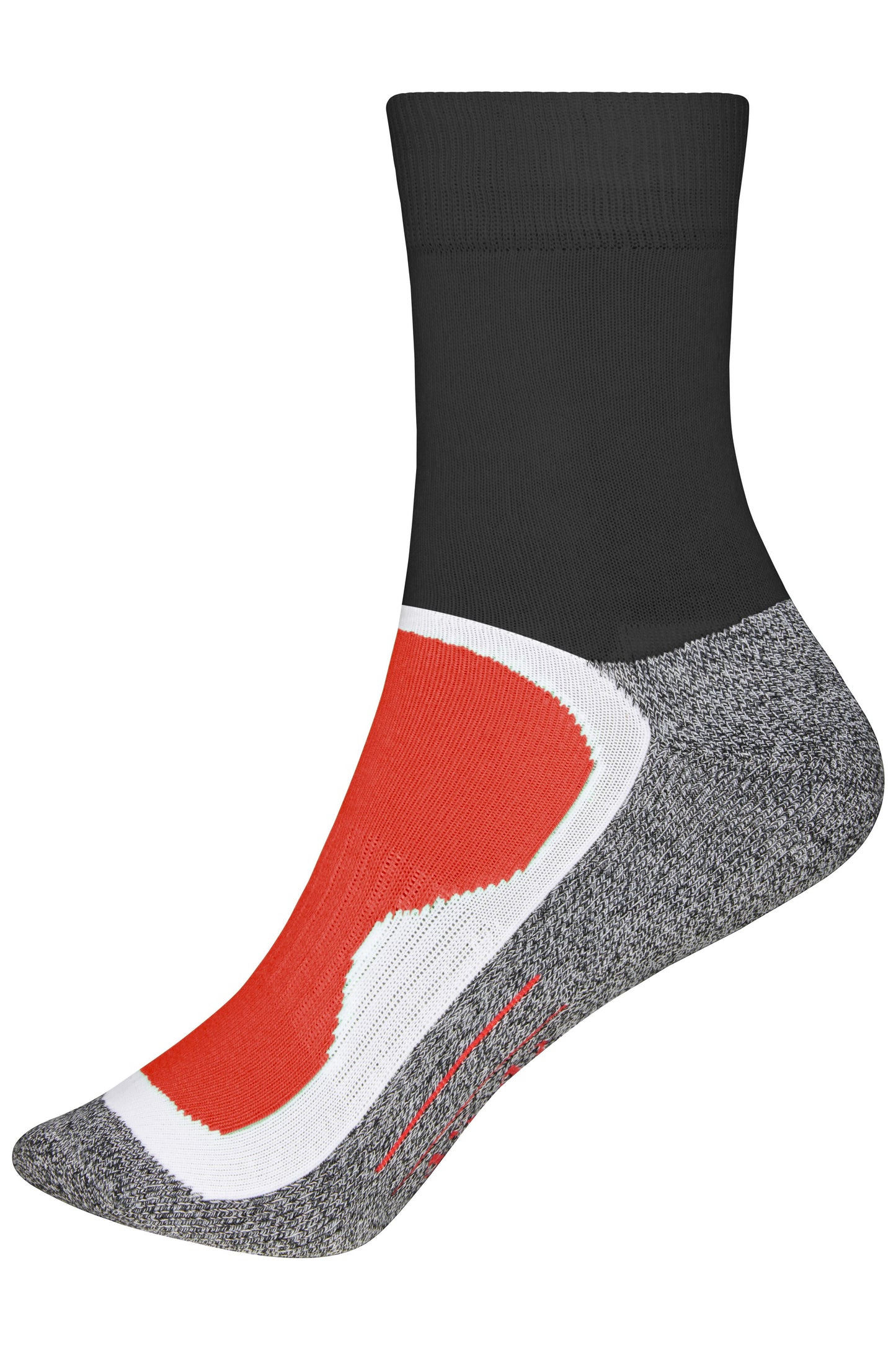 JN211 - Sport Socks in black/red Größe 35-38 von Daiber