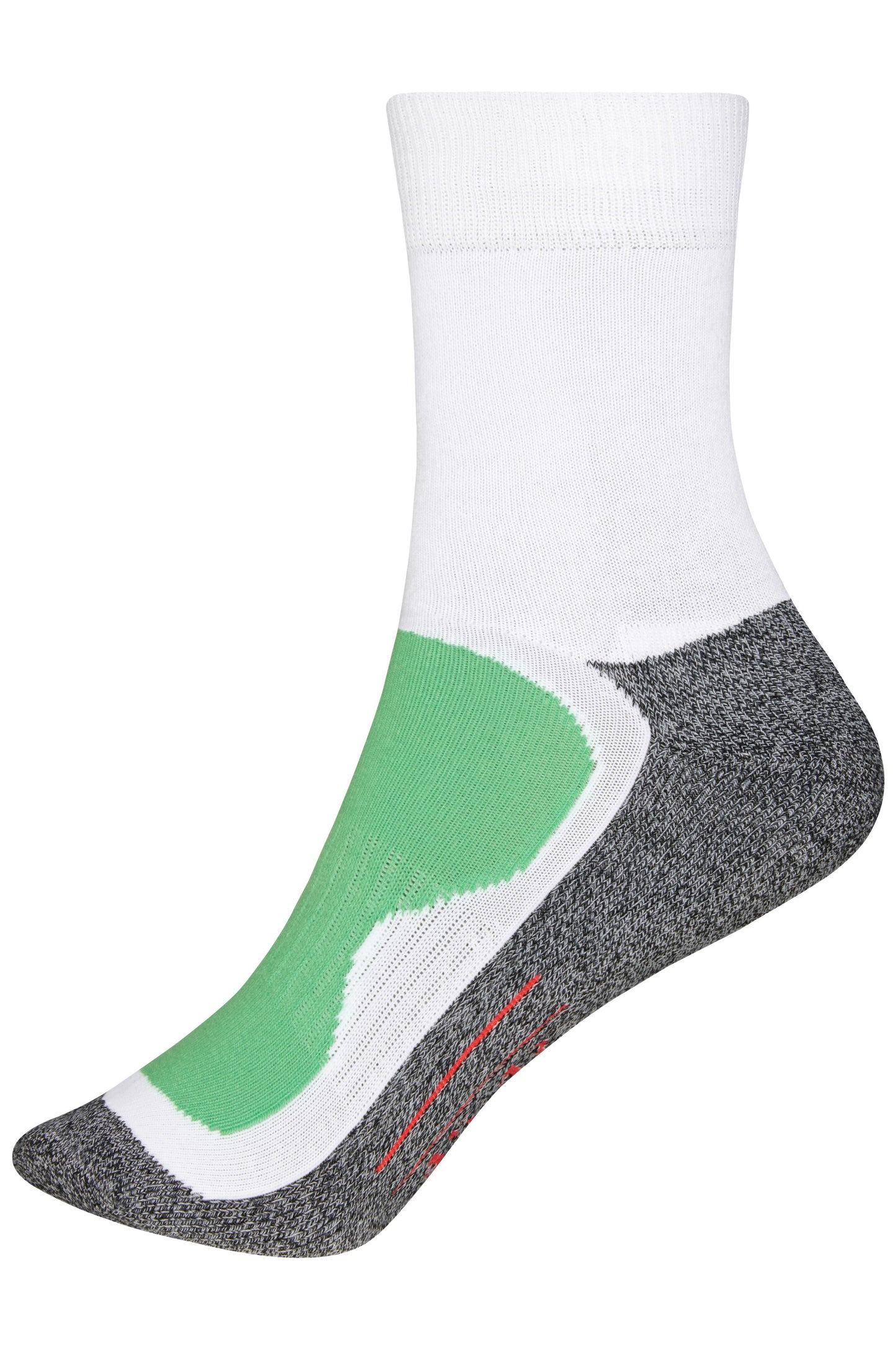 JN211 - Sport Socks in white/green Größe 35-38 von Daiber