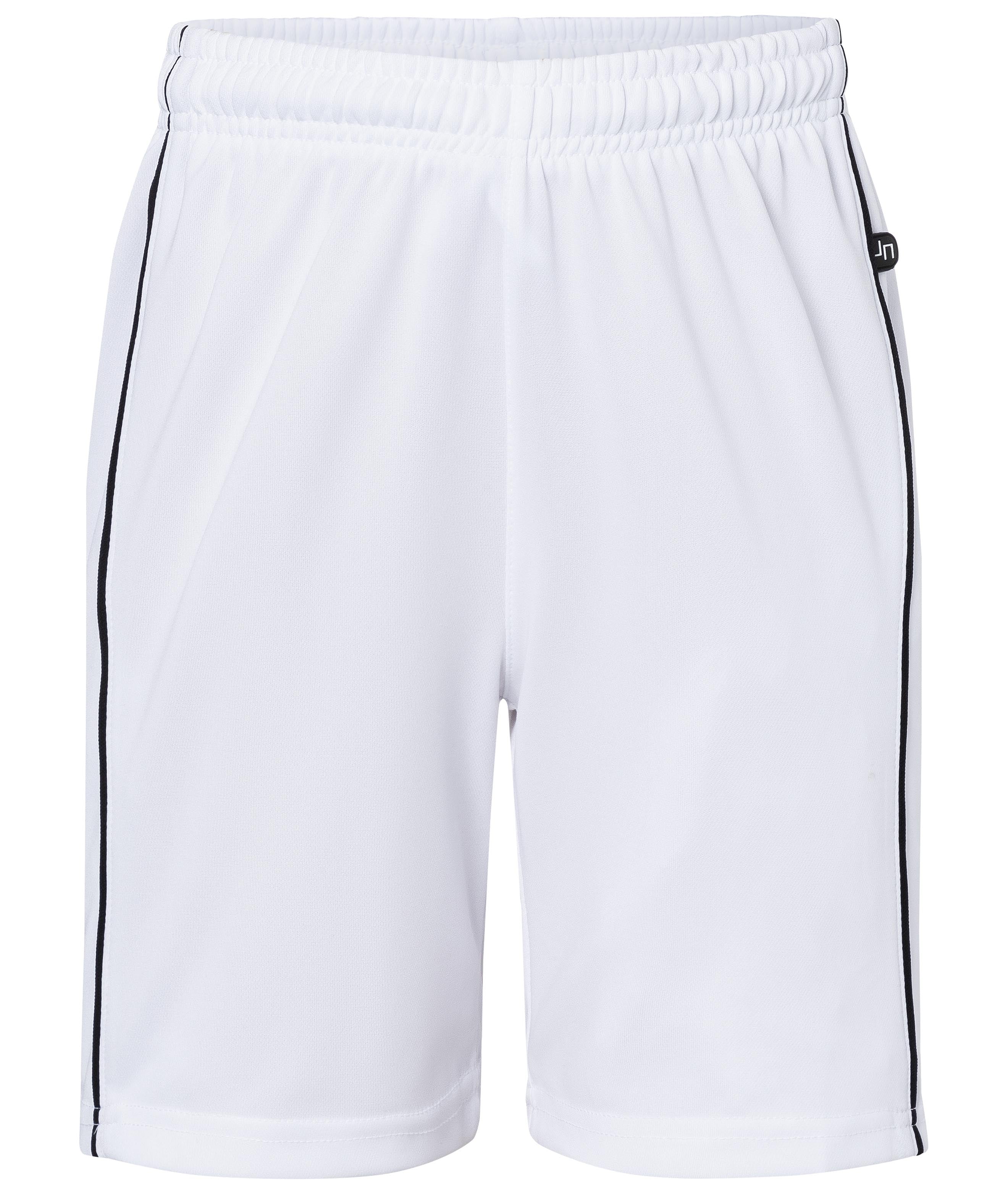 JN387K - Basic Team Shorts Junior in white/black Größe XS von Daiber