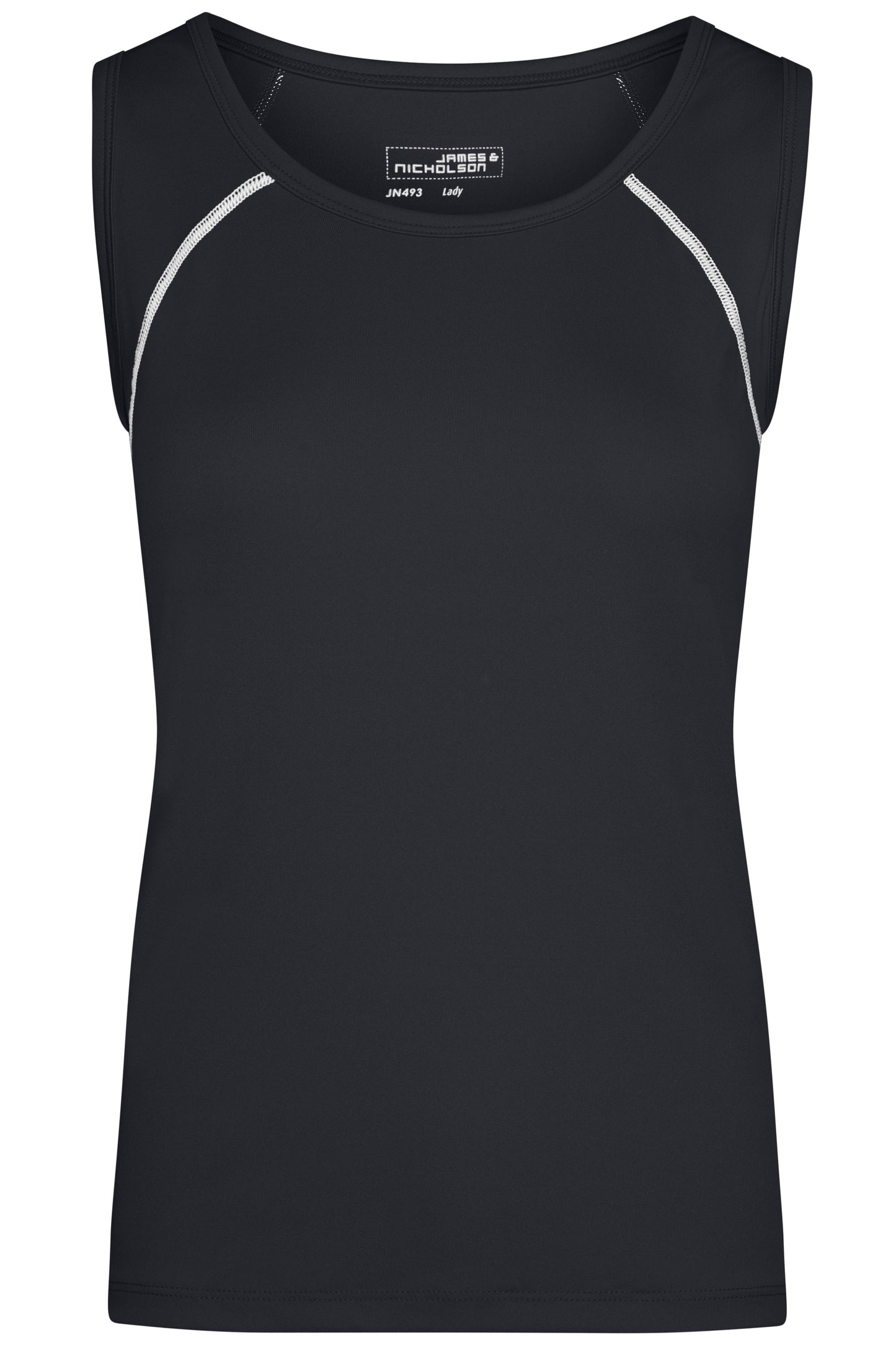JN493 - Ladies' Sports Tanktop in black/white Größe XS von Daiber
