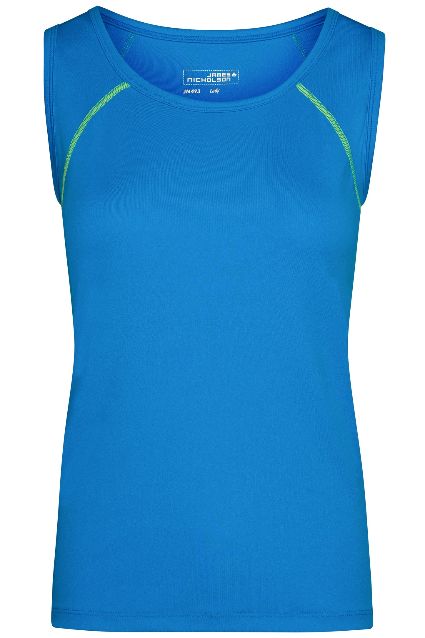 JN493 - Ladies' Sports Tanktop in bright-blue/bright-yellow Größe XS von Daiber