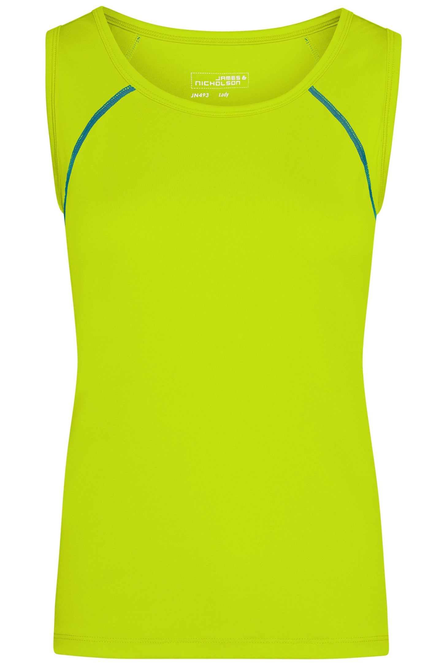 JN493 - Ladies' Sports Tanktop in bright-yellow/bright-blue Größe XS von Daiber