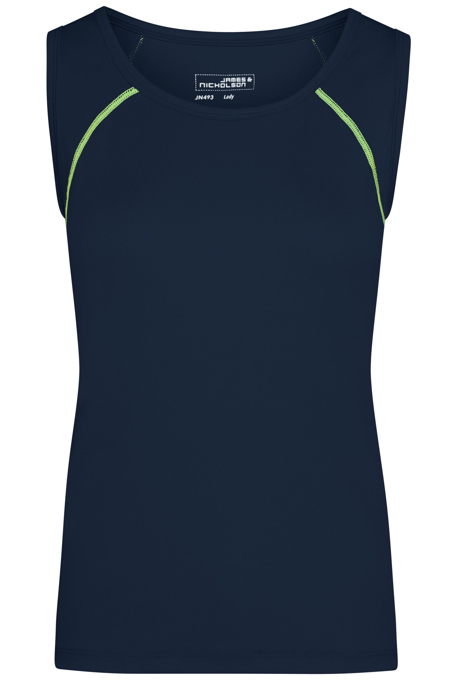 JN493 - Ladies' Sports Tanktop in navy/bright-yellow Größe XS von Daiber
