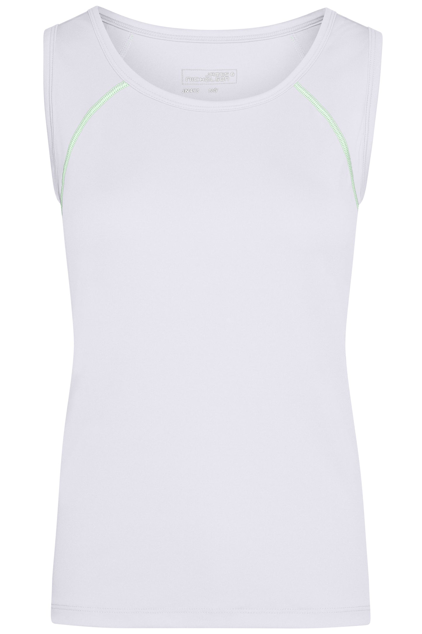 JN493 - Ladies' Sports Tanktop in white/bright-green Größe XS von Daiber