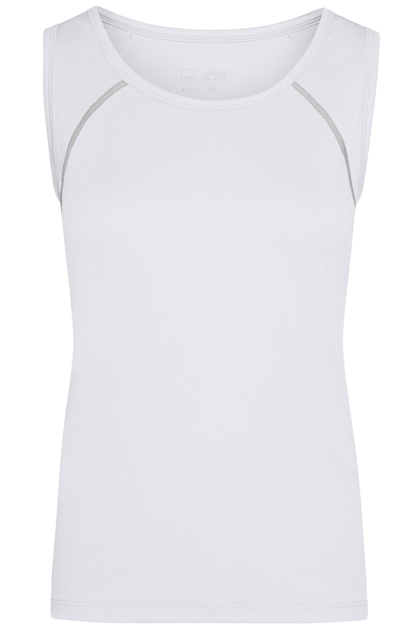 JN493 - Ladies' Sports Tanktop in white/silver Größe XS von Daiber