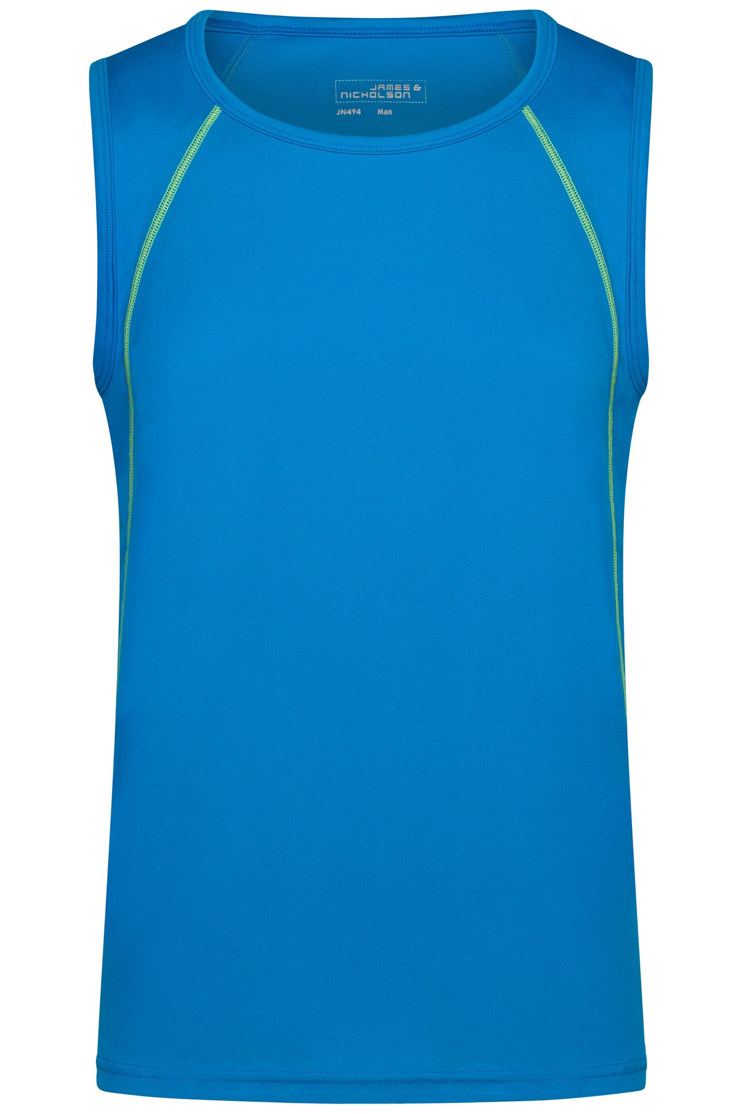 JN494 - Men's Sports Tanktop in bright-blue/bright-yellow Größe S von Daiber