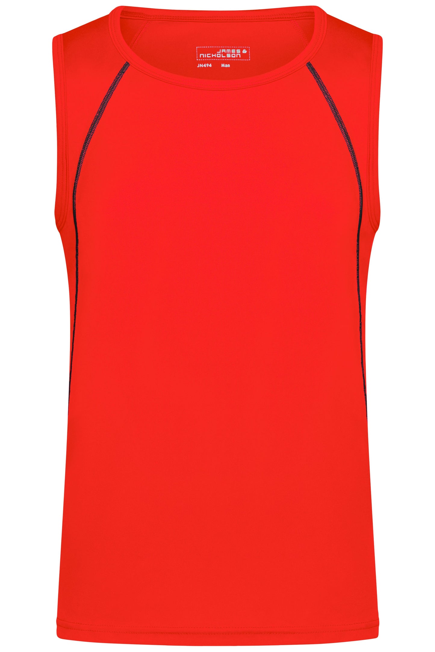 JN494 - Men's Sports Tanktop in bright-orange/black Größe S von Daiber