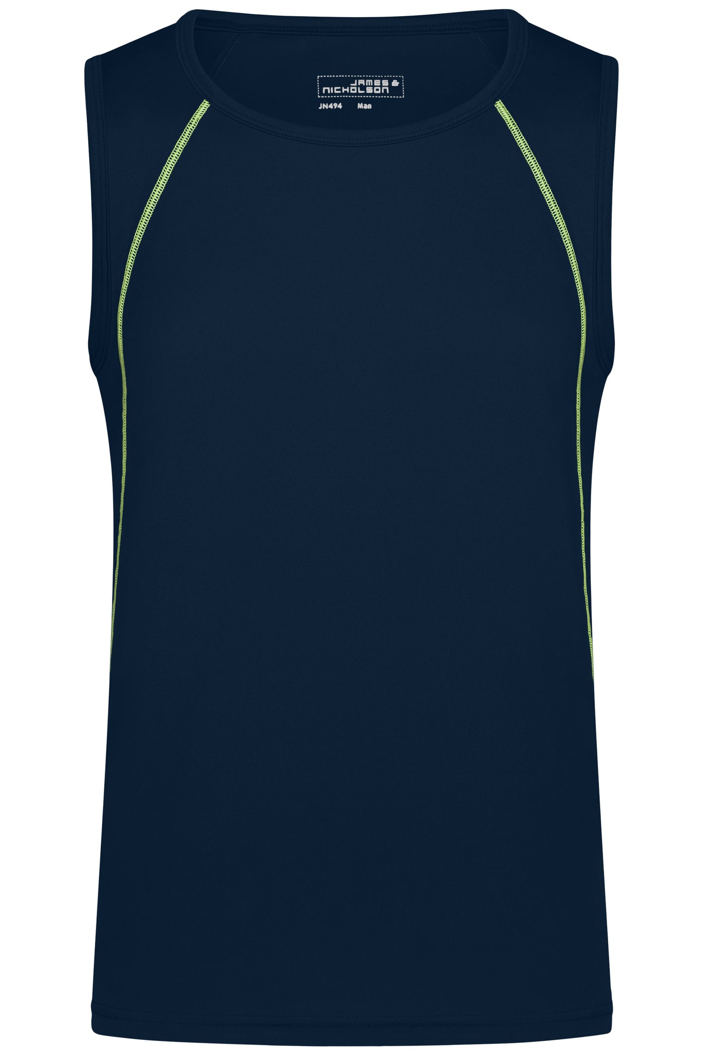 JN494 - Men's Sports Tanktop in navy/bright-yellow Größe S von Daiber