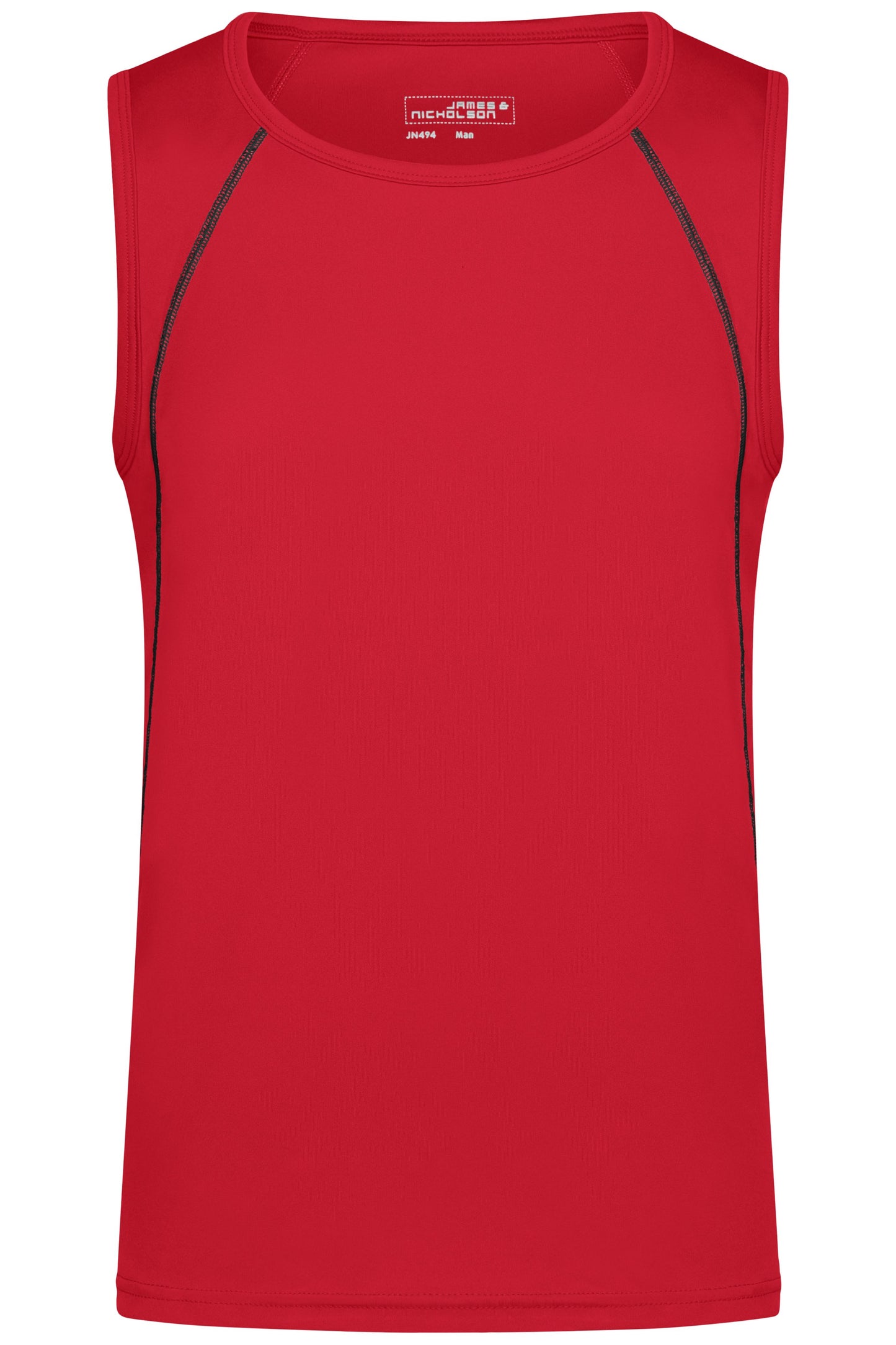 JN494 - Men's Sports Tanktop in red/black Größe S von Daiber
