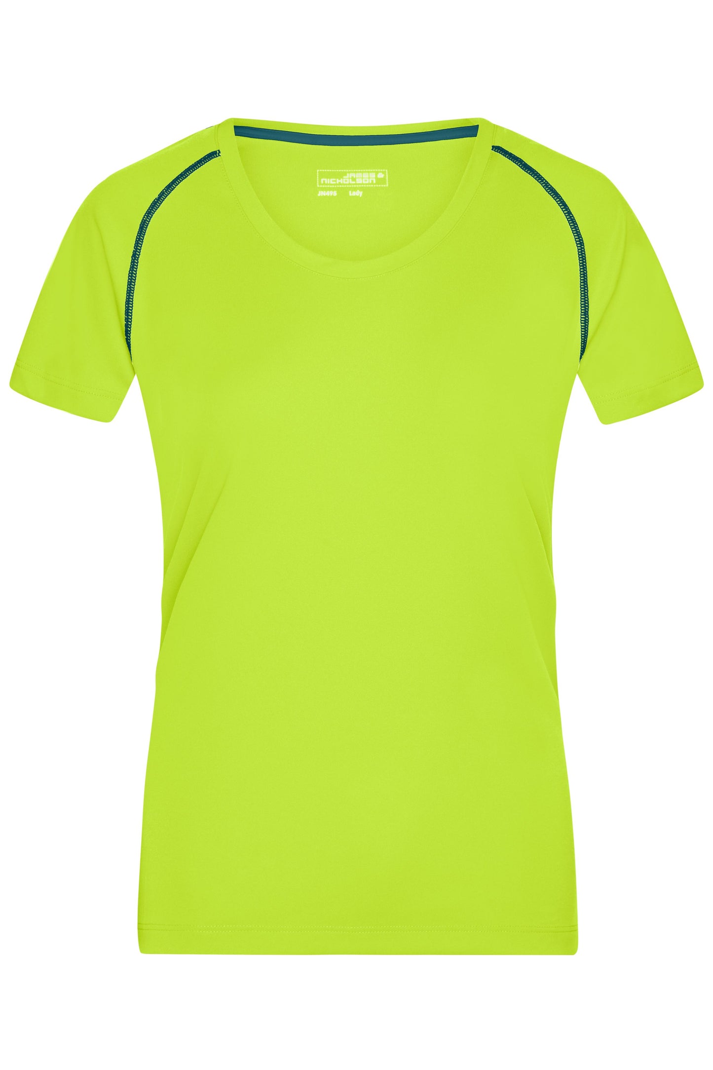 JN495 - Ladies' Sports T-Shirt in bright-yellow/bright-blue Größe XS von Daiber