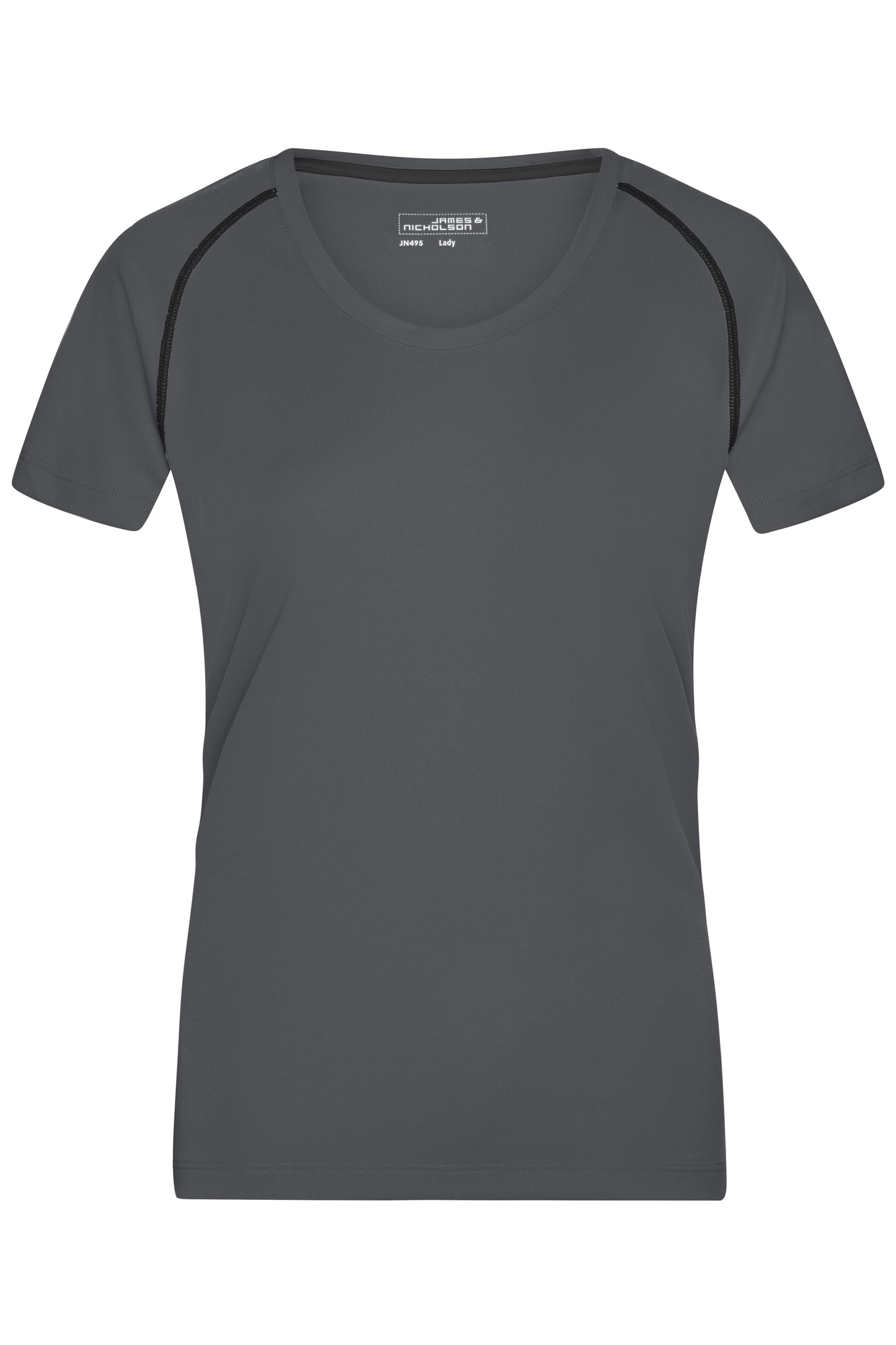 JN495 - Ladies' Sports T-Shirt in titan/black Größe XS von Daiber