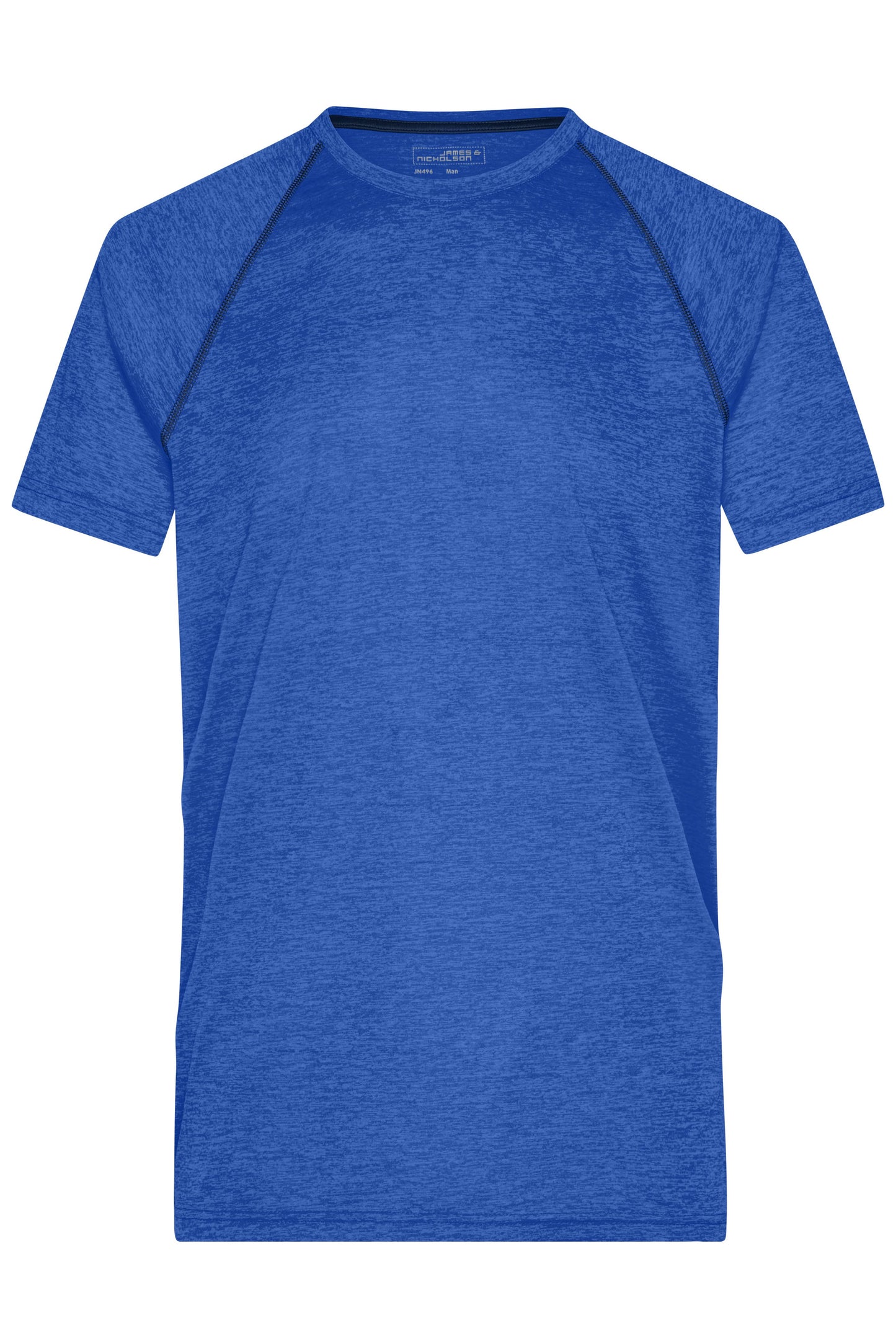 JN496 - Men's Sports T-Shirt in blue-melange/navy Größe S von Daiber