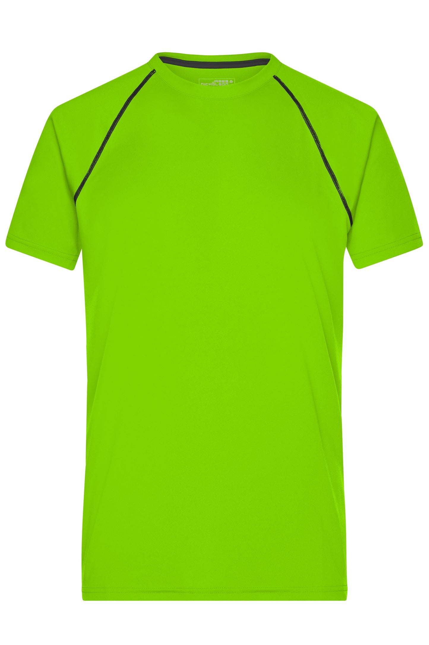 JN496 - Men's Sports T-Shirt in bright-green/black Größe S von Daiber