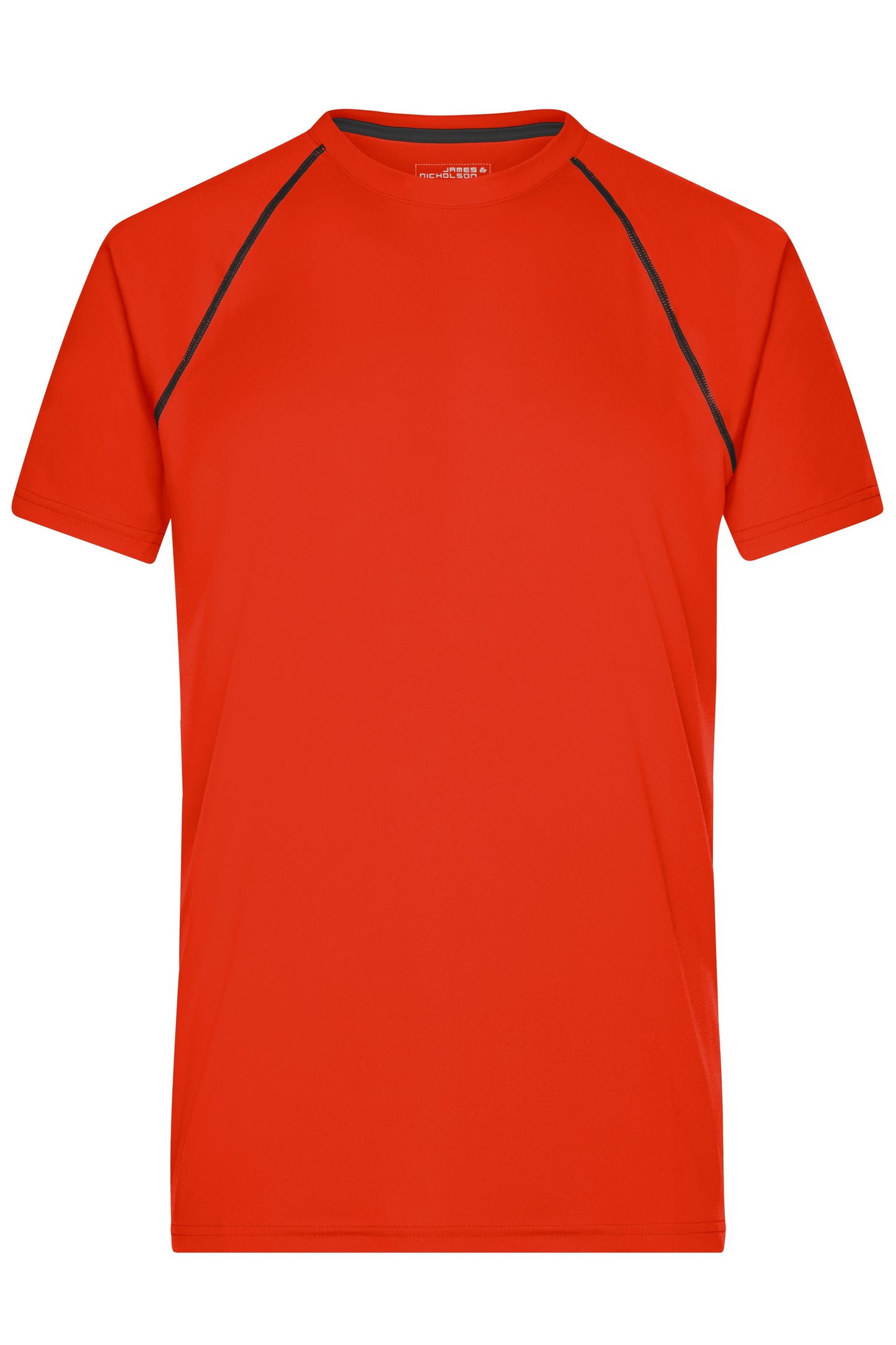 JN496 - Men's Sports T-Shirt in bright-orange/black Größe S von Daiber