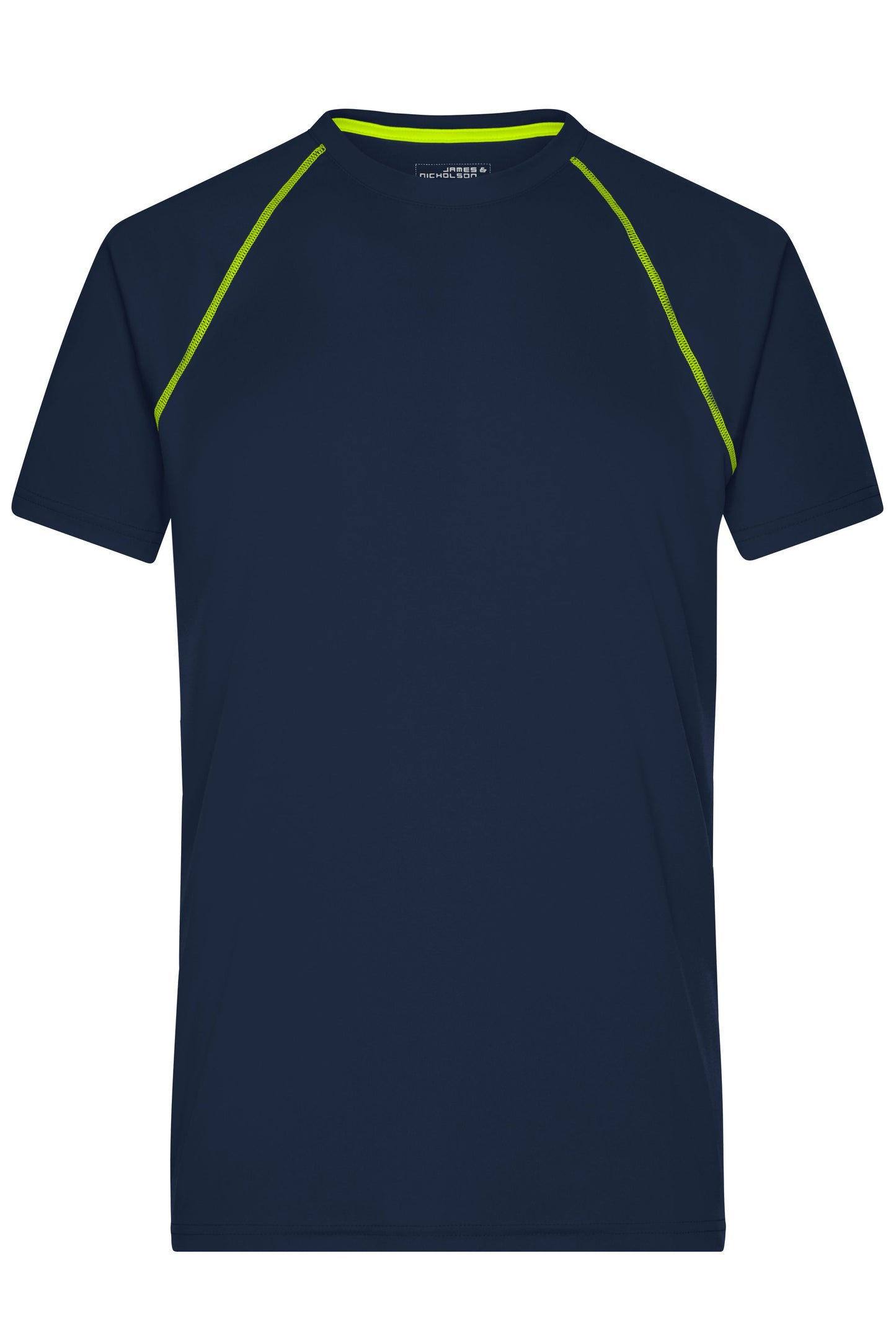 JN496 - Men's Sports T-Shirt in navy/bright-yellow Größe S von Daiber